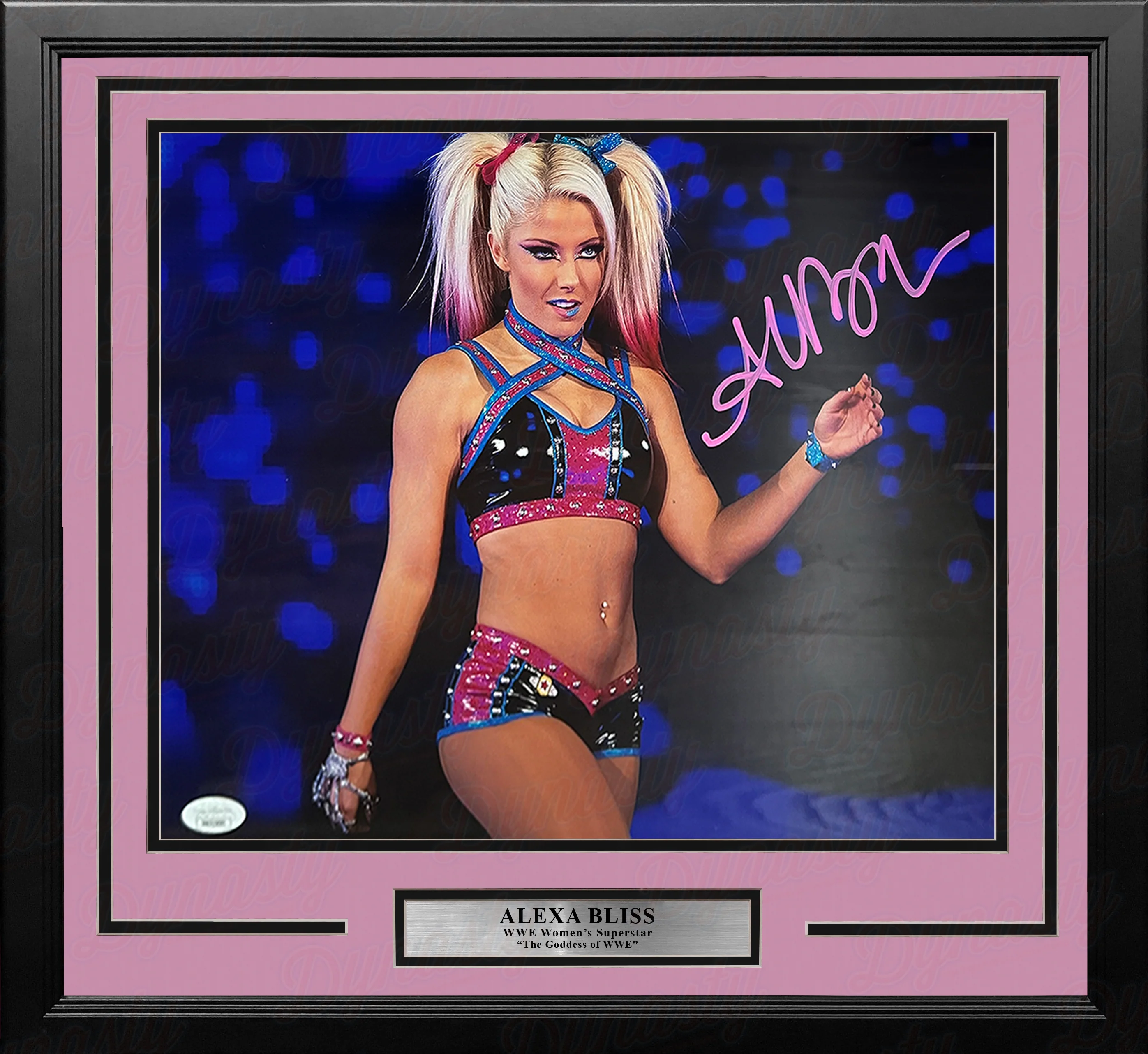 Alexa Bliss Making Her Entrance Autographed Framed WWE Wrestling Photo - Image 2