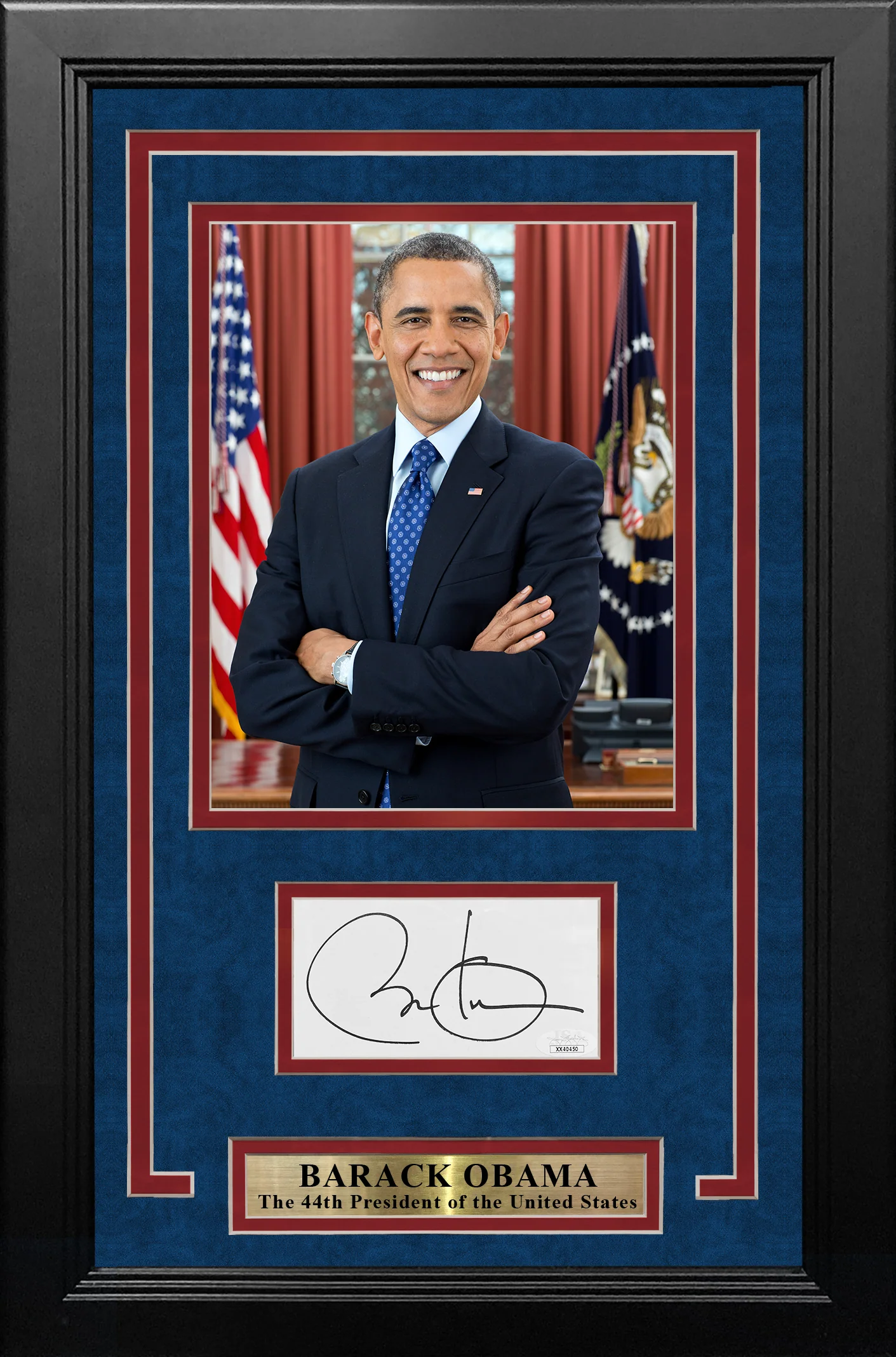 Barack Obama 44th President of the United States Autographed Framed Cut Signature Photo Collage - Image 2