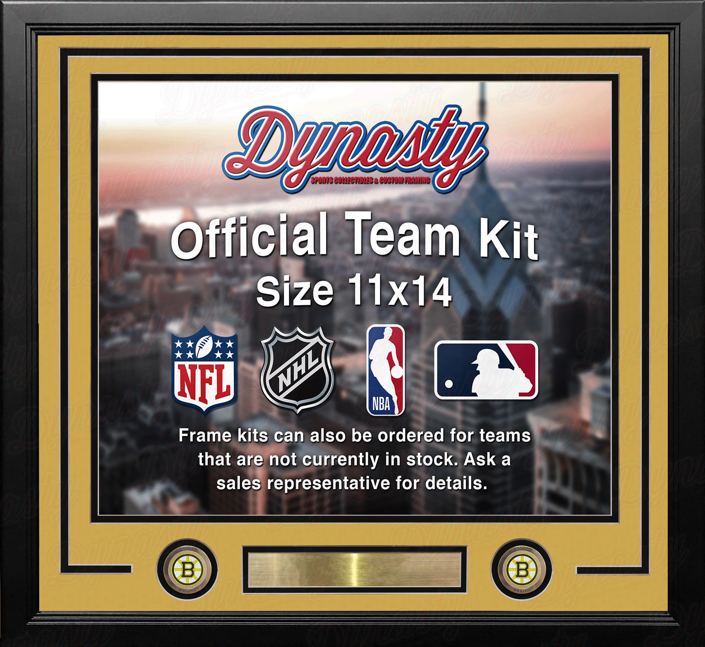 Boston Bruins Custom NHL Hockey 11x14 Picture Frame Kit (Multiple Colors) - Image 3
