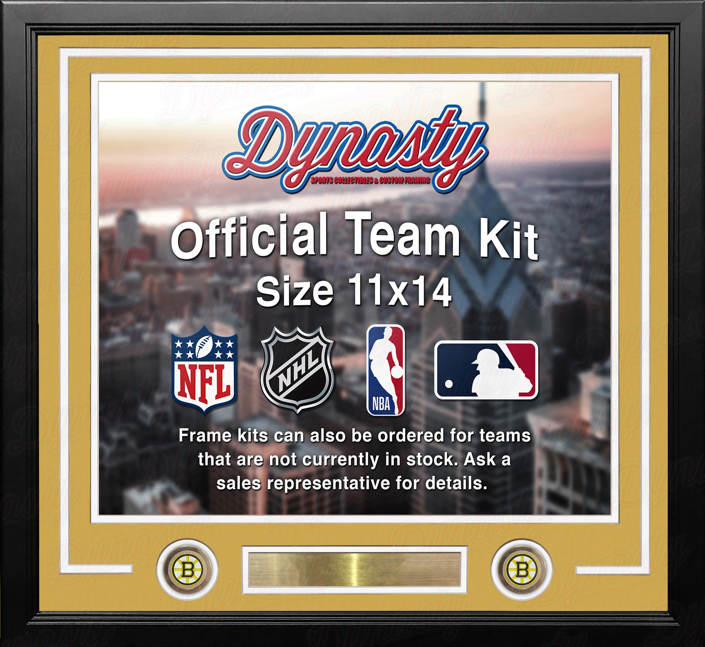 Boston Bruins Custom NHL Hockey 11x14 Picture Frame Kit (Multiple Colors) - Image 4