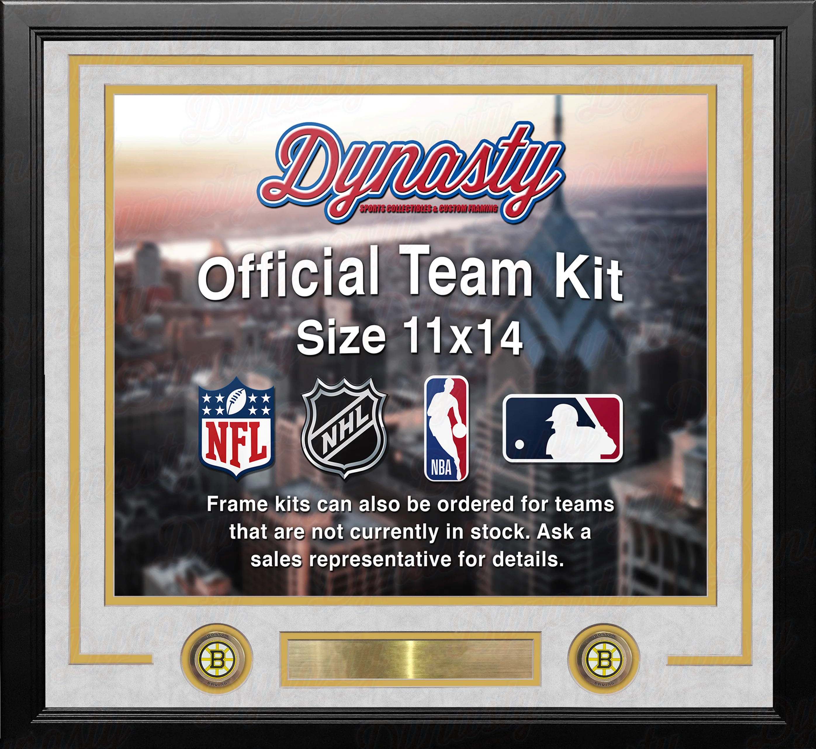 Boston Bruins Custom NHL Hockey 11x14 Picture Frame Kit (Multiple Colors) - Image 6