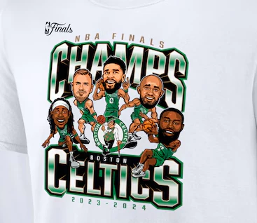 Boston Celtics 2024 Finals Champions Caricature T-Shirt - Image 2