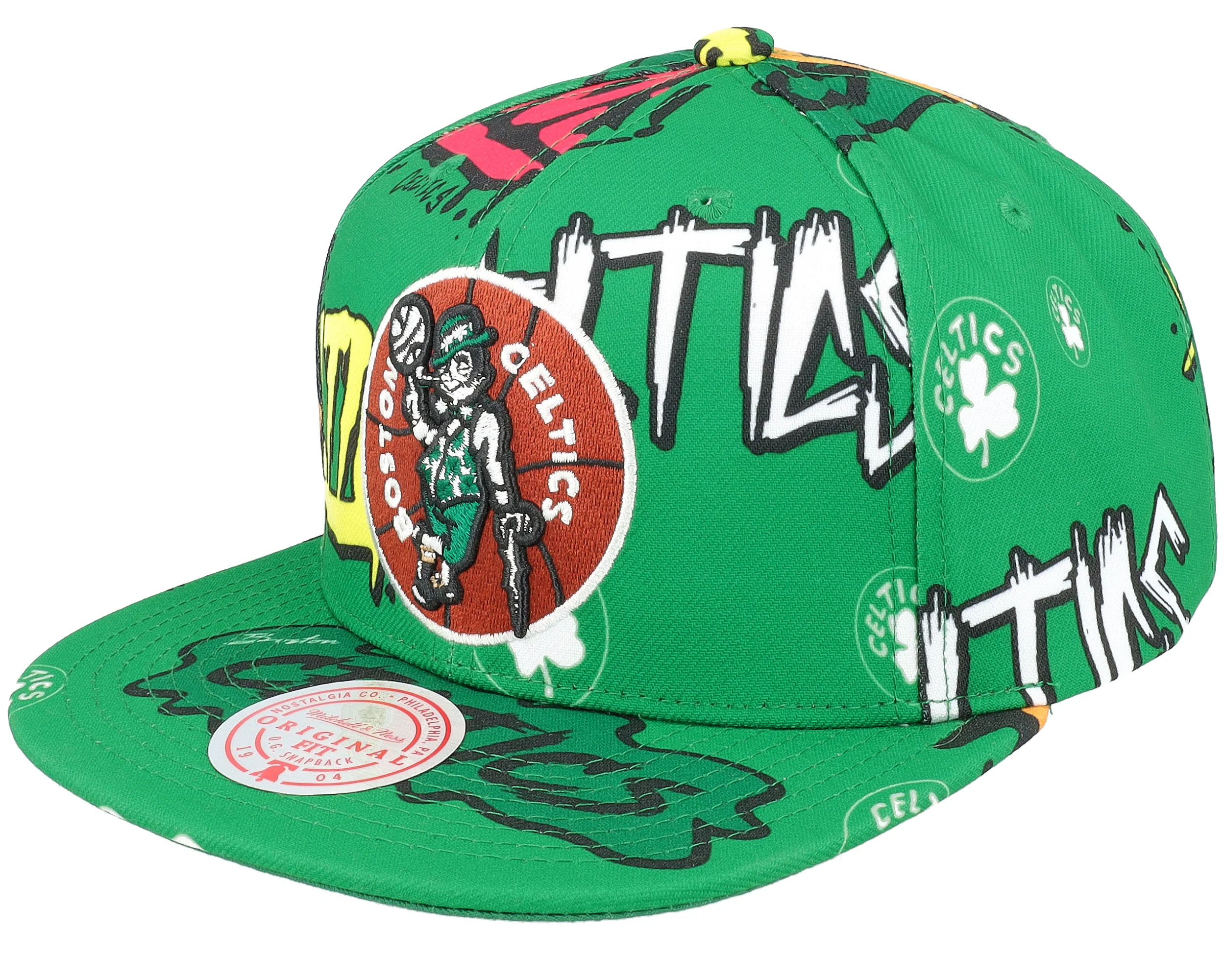 Boston Celtics Mitchell & Ness Sticker Pack Snapback Hat
