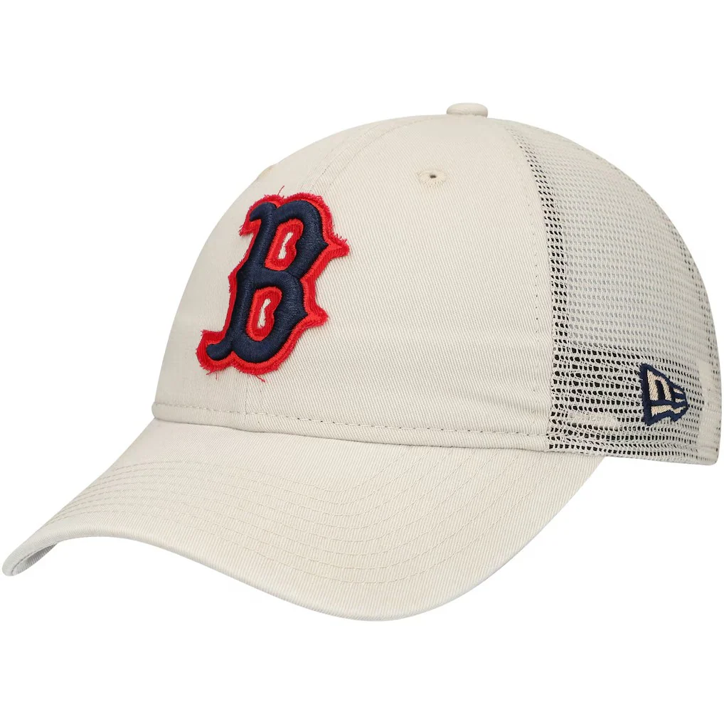 Boston Red Sox New Era Game Day 9TWENTY Adjustable Trucker Hat - Stone
