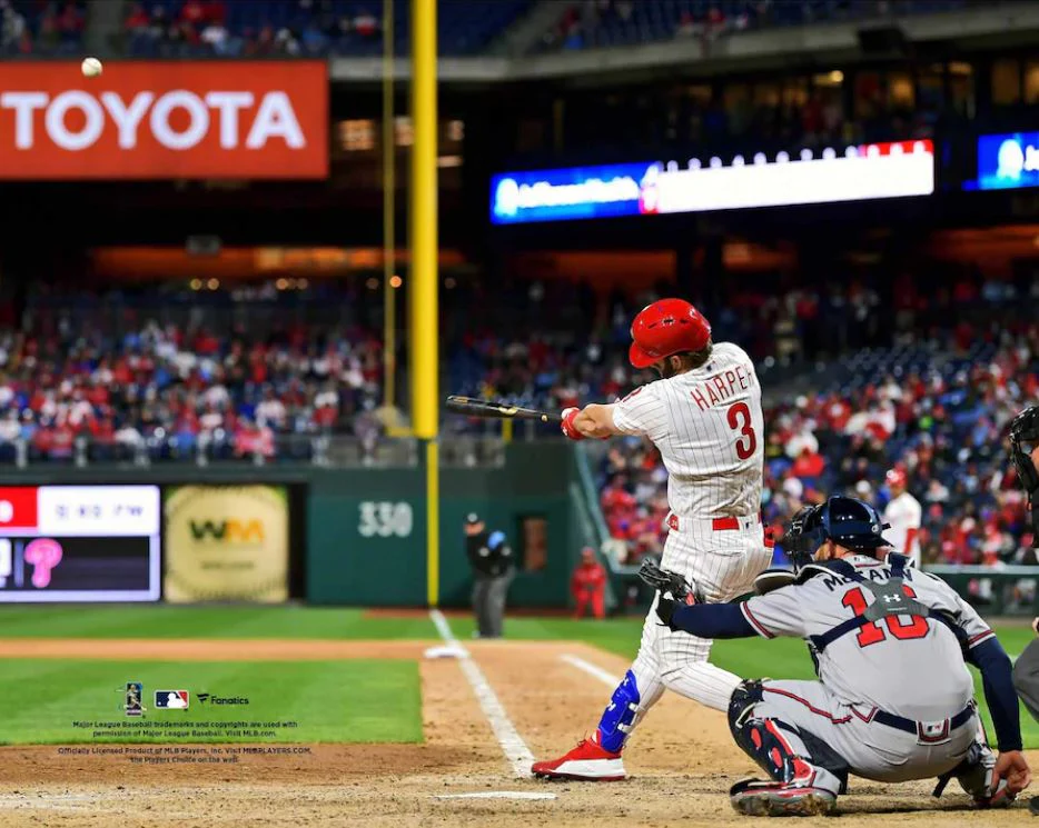 Bryce Harper Home Run Swing Philadelphia Phillies 8" x 10" Baseball Photo