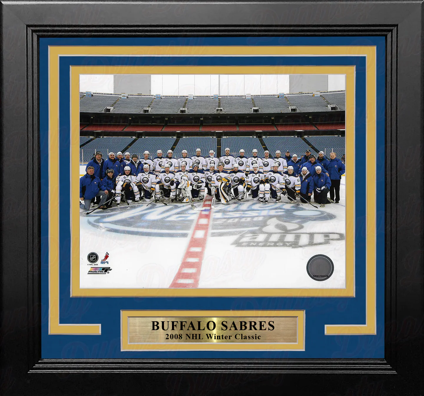 Buffalo Sabres 2008 Winter Classic Line-Up 8" x 10" Framed Hockey Photo - Image 2