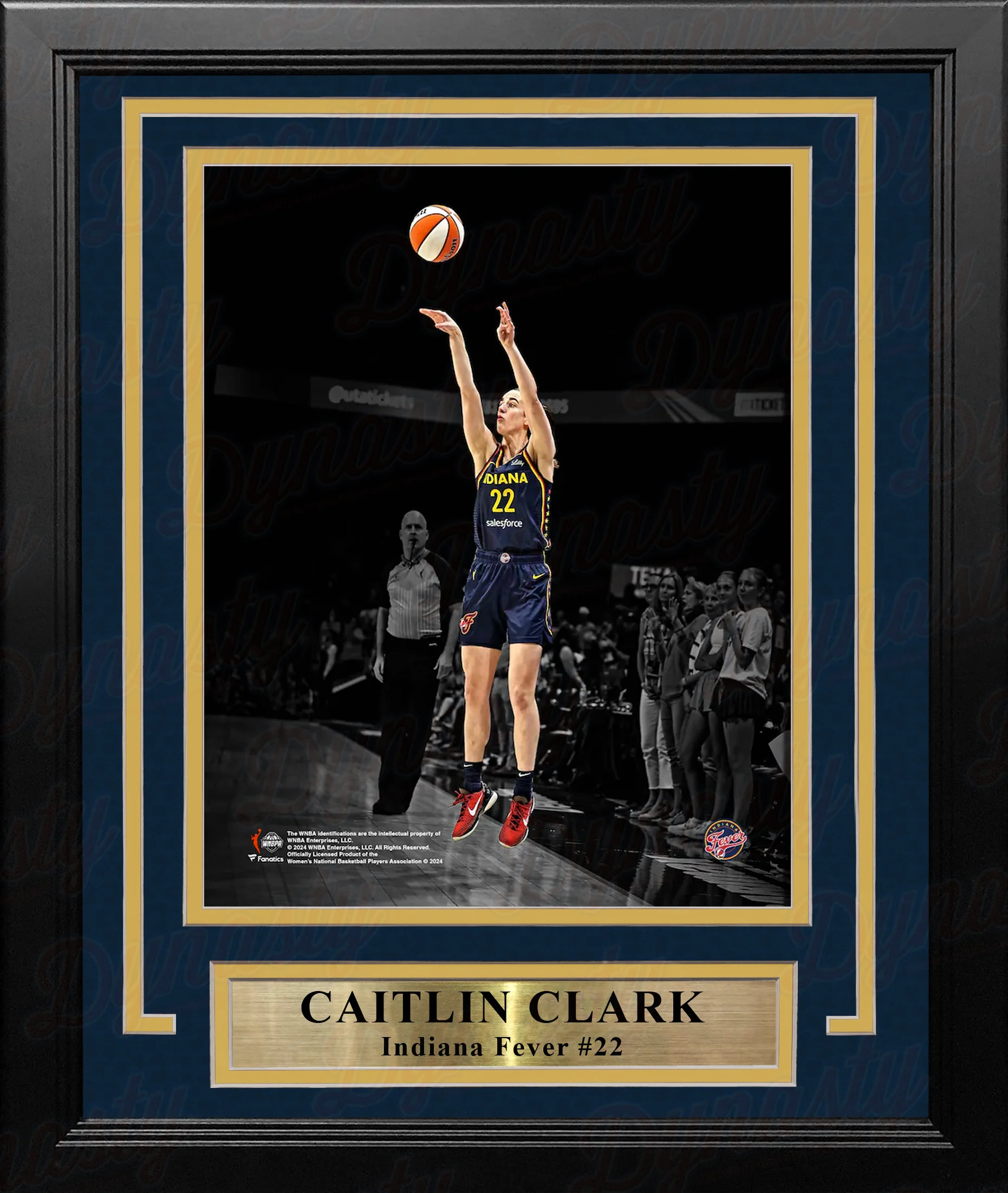Caitlin Clark Shooting Action Indiana Fever 8" x 10" Framed WNBA Blackout Basketball Photo - Image 2