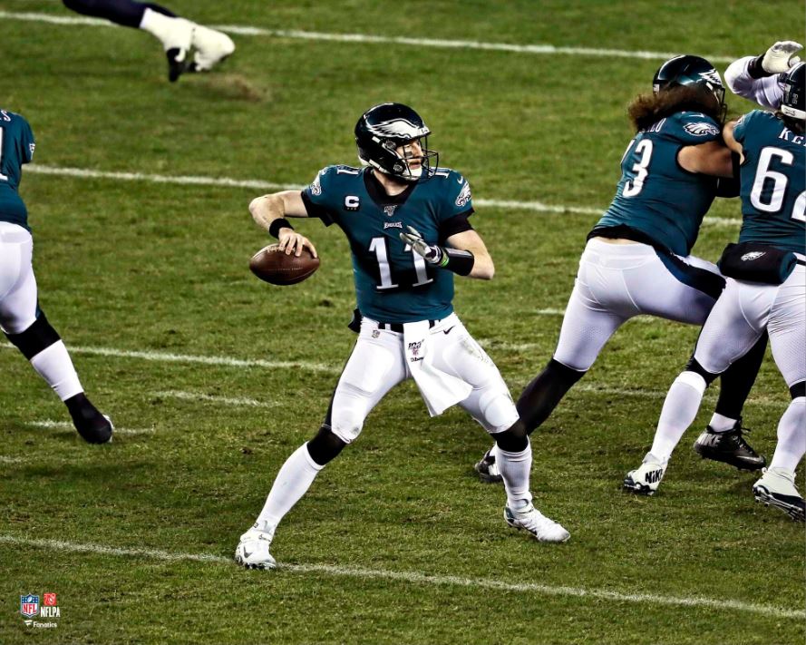 Carson Wentz in Action Philadelphia Eagles 8" x 10" Football Photo