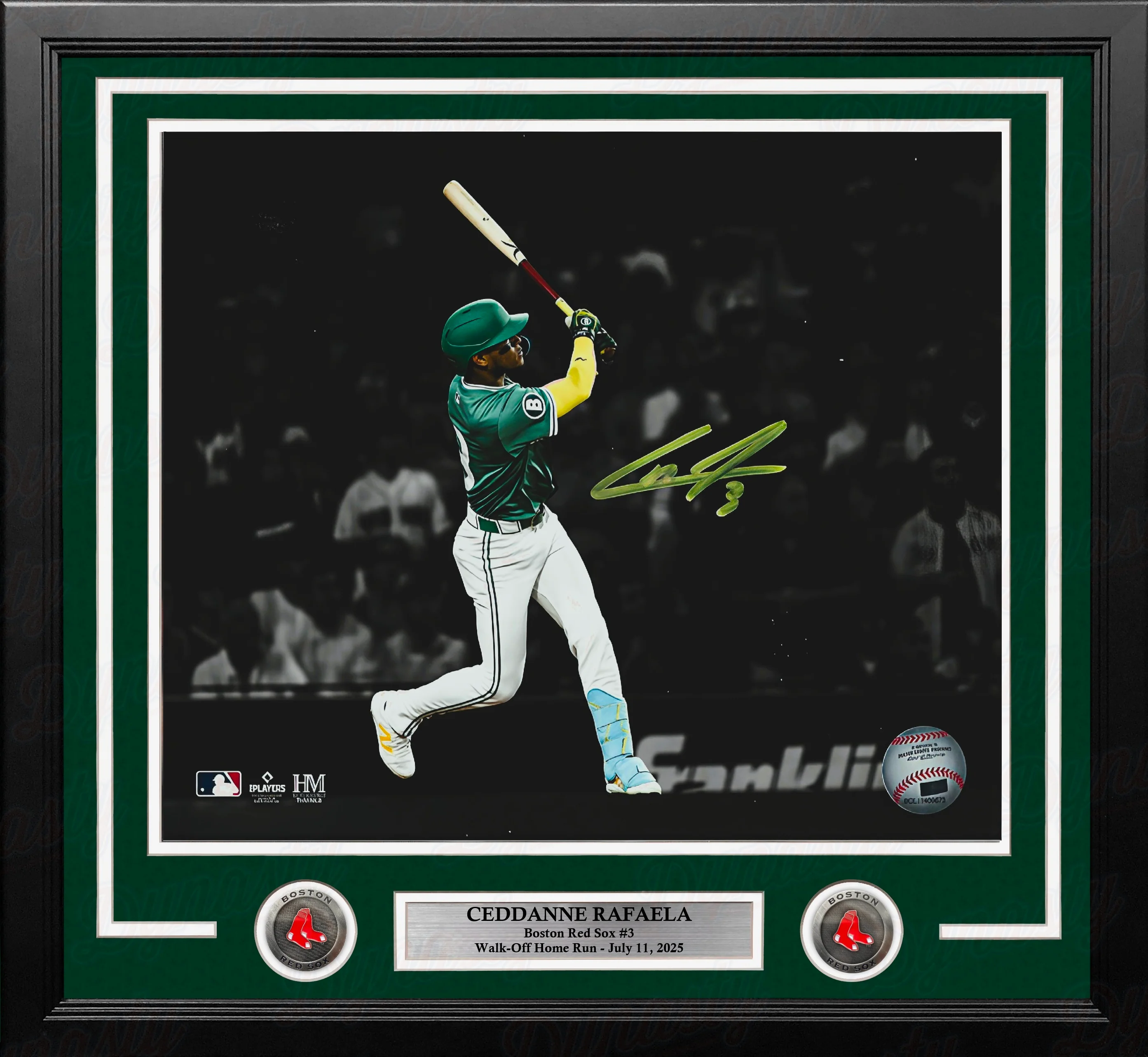Ceddanne Rafaela Boston Red Sox Walk-Off Home Run Autographed 16" x 20" Framed Baseball Photo