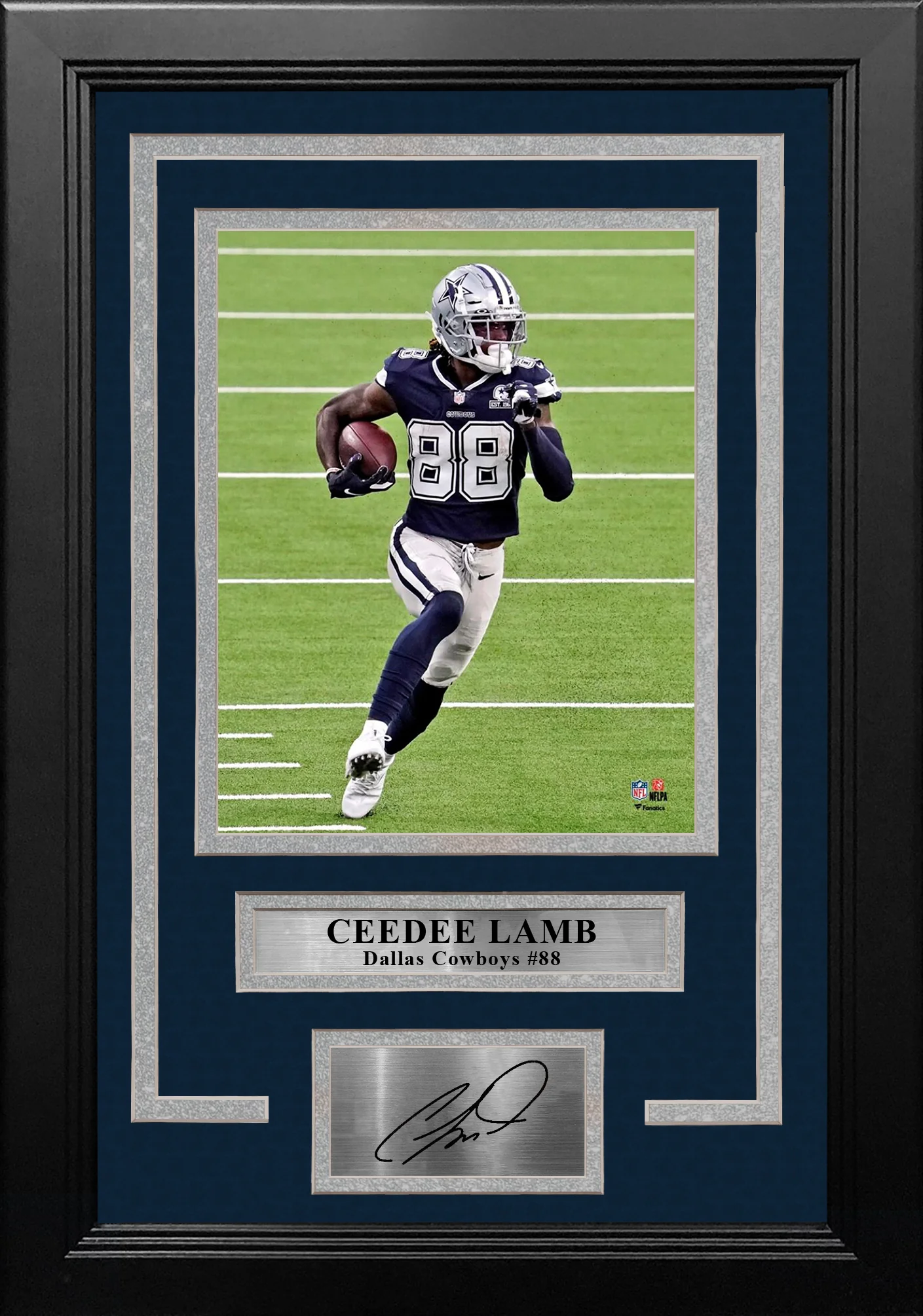 CeeDee Lamb in Action Dallas Cowboys 8" x 10" Framed Football Photo with Engraved Autograph - Image 2