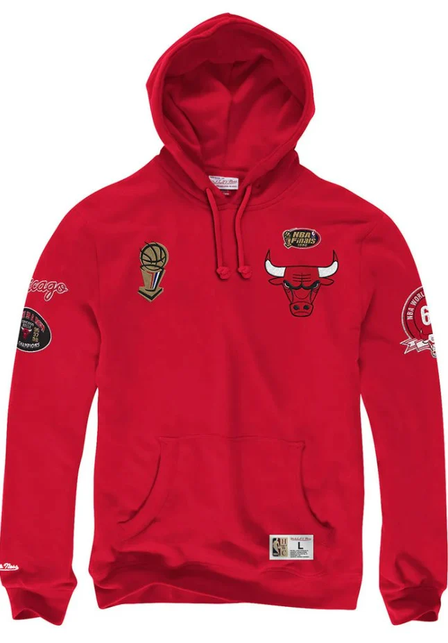 Chicago Bulls Mitchell & Ness Red Champ City Hoodie