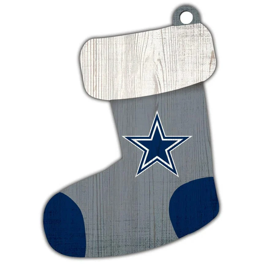 Dallas Cowboys Wooden Stocking Ornament