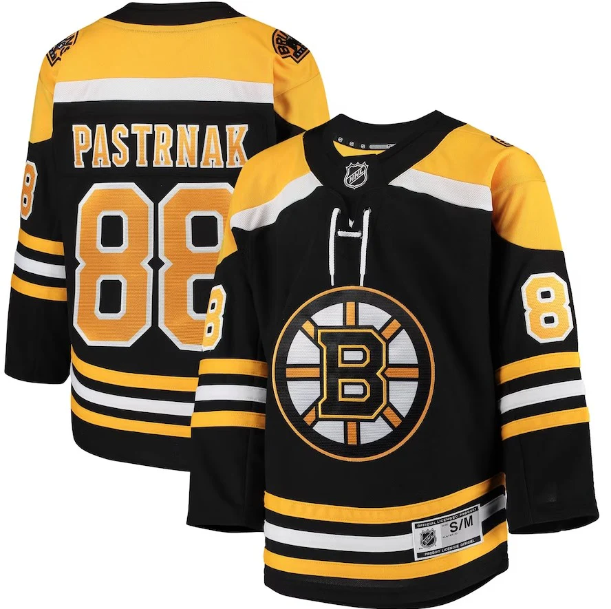 David Pastrnak Boston Bruins Youth Home Premier Player Jersey - Black