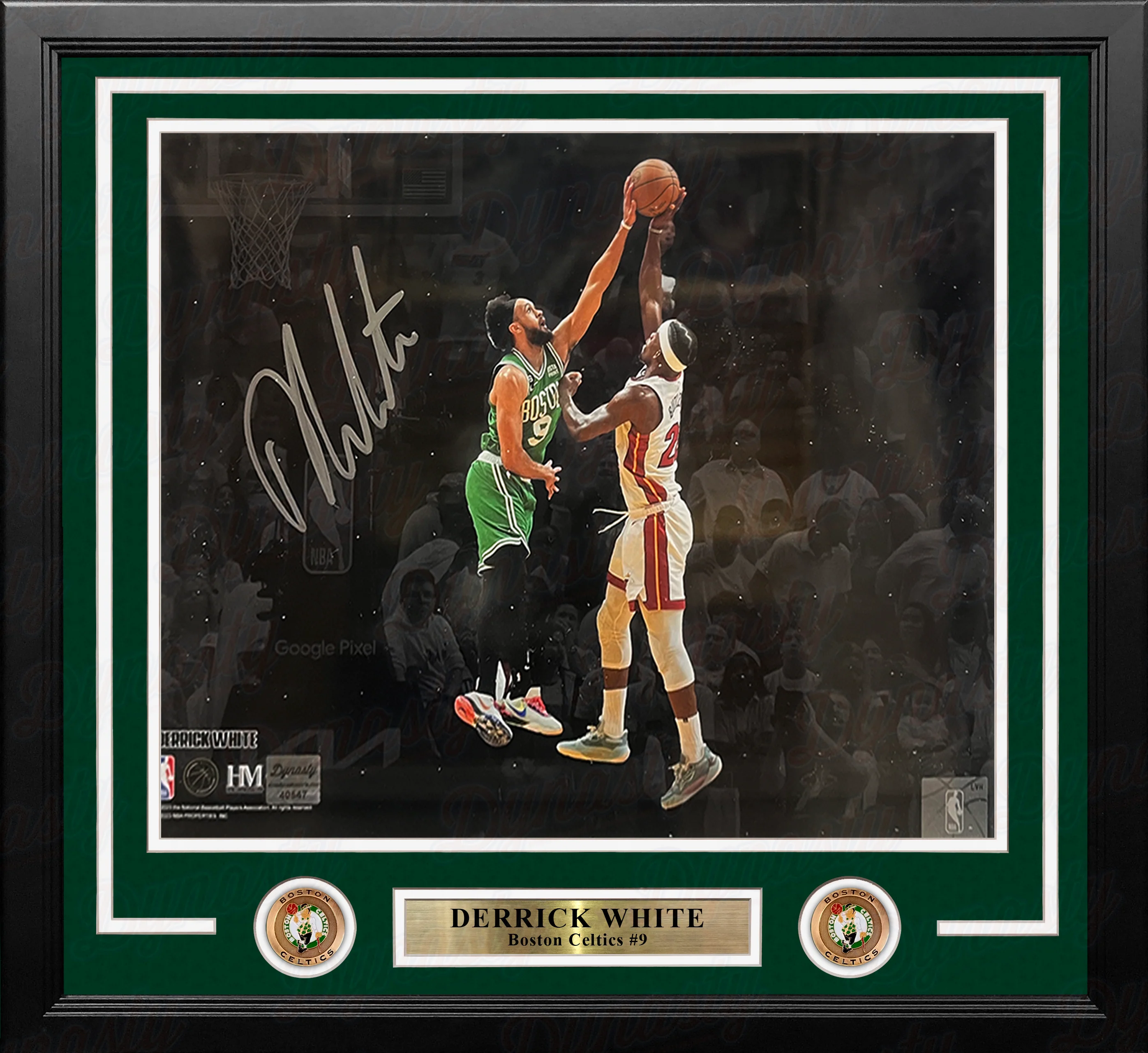 Derrick White v. Butler Boston Celtics Autographed 16" x 20" Framed Basketball Photo - Image 2