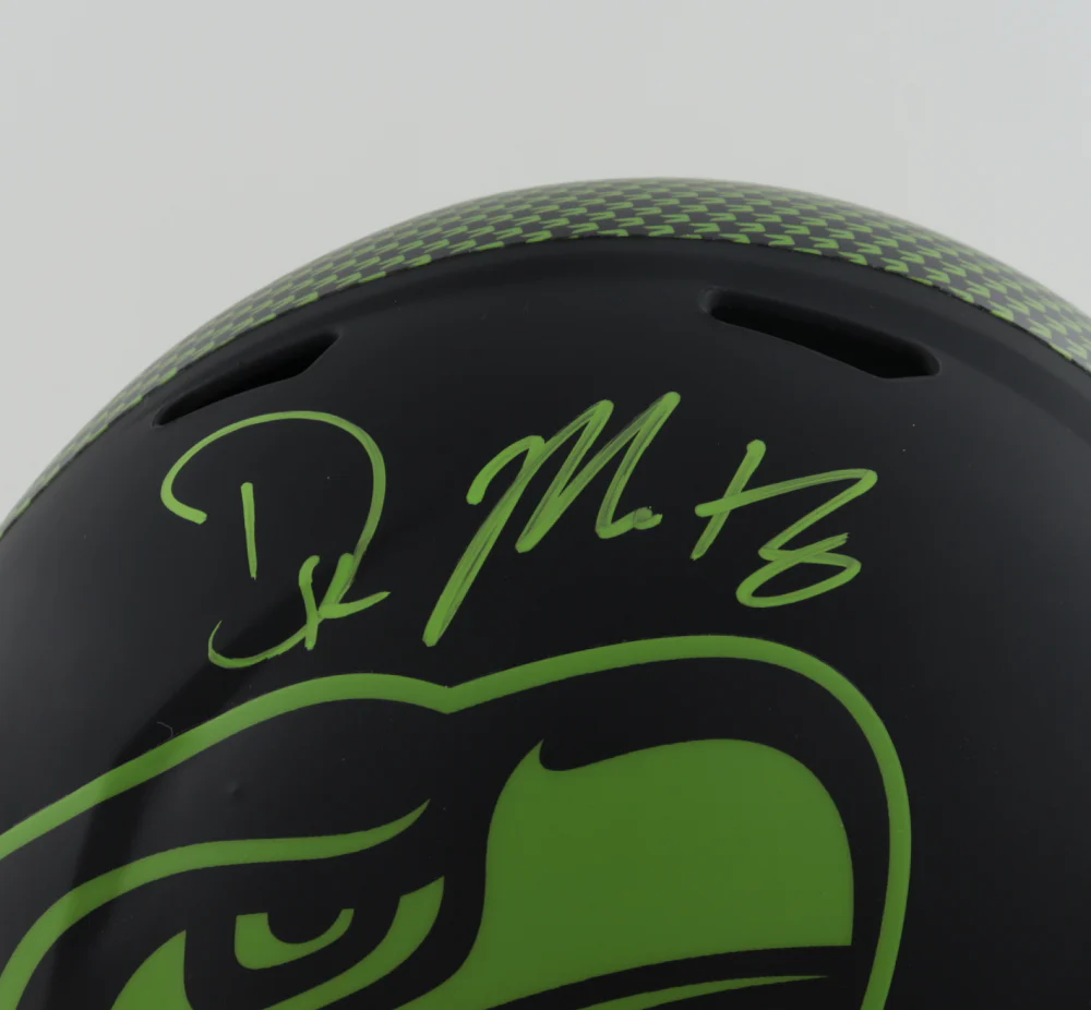 DK Metcalf Autographed Seattle Seahawks Eclipse Speed Full-Size Football Helmet - Image 2