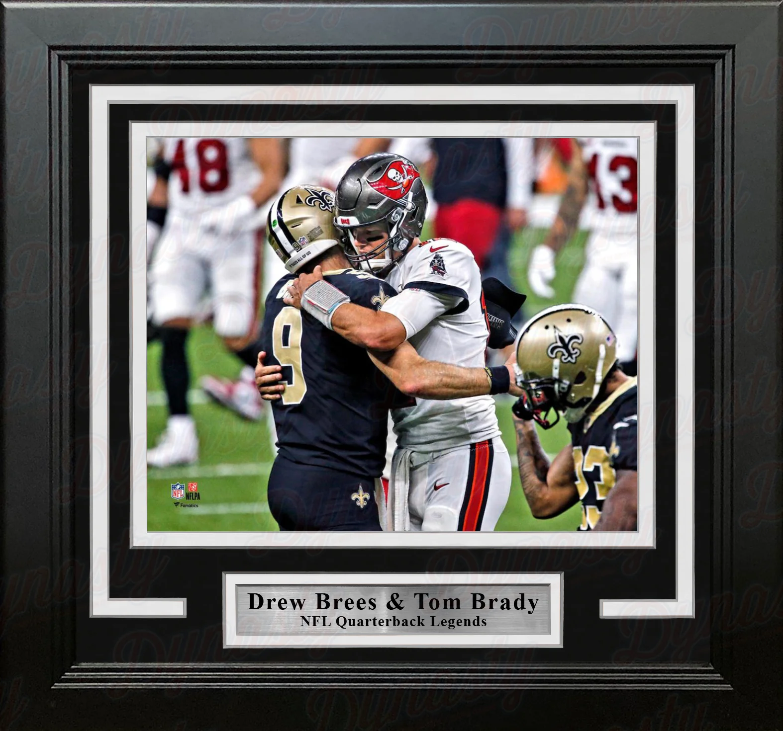 Drew Brees and Tom Brady 8" x 10" Framed Quarterback Legends Football Photo