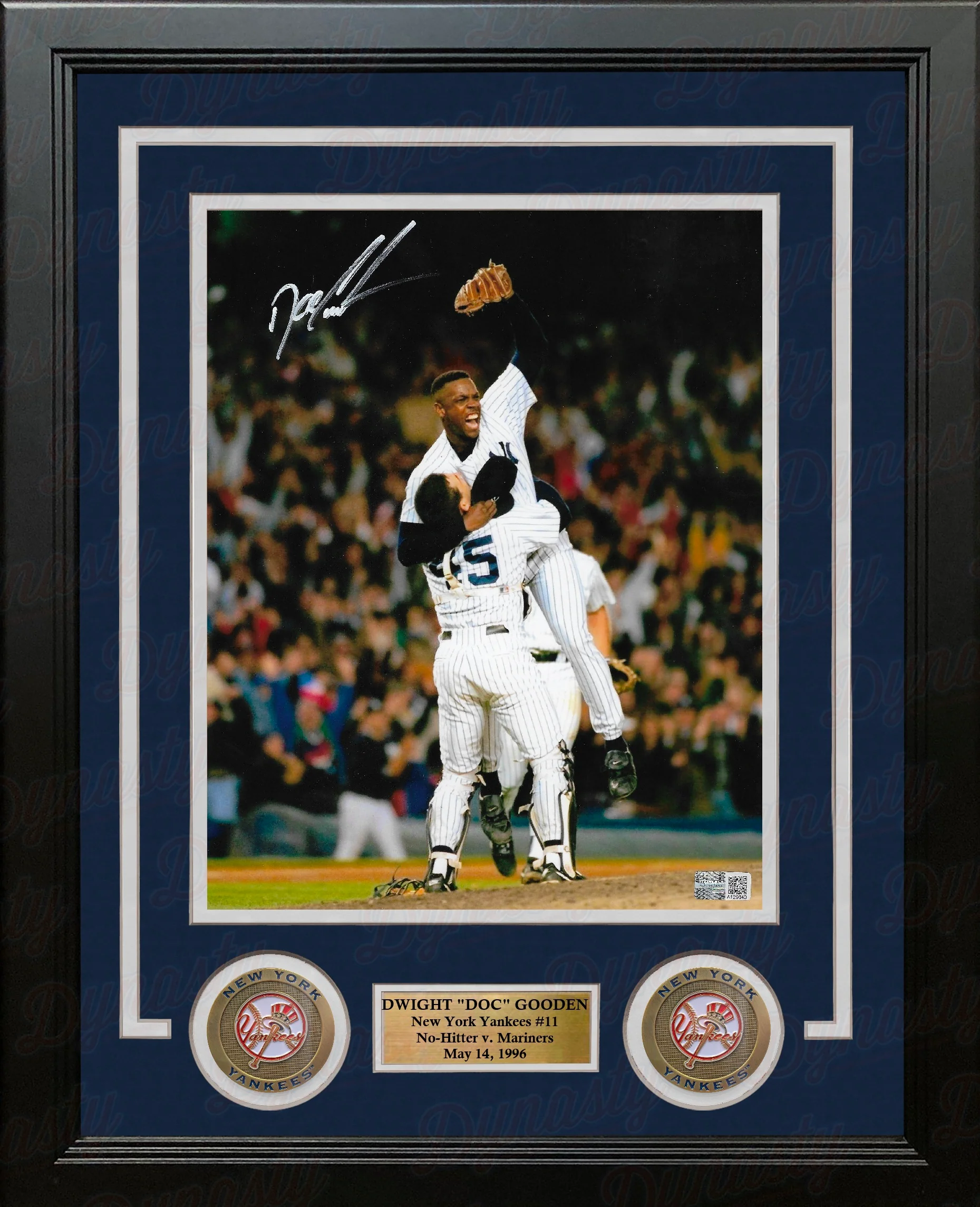 Dwight "Doc" Gooden No-Hitter New York Yankees Autographed 8" x 10" Framed Baseball Photo