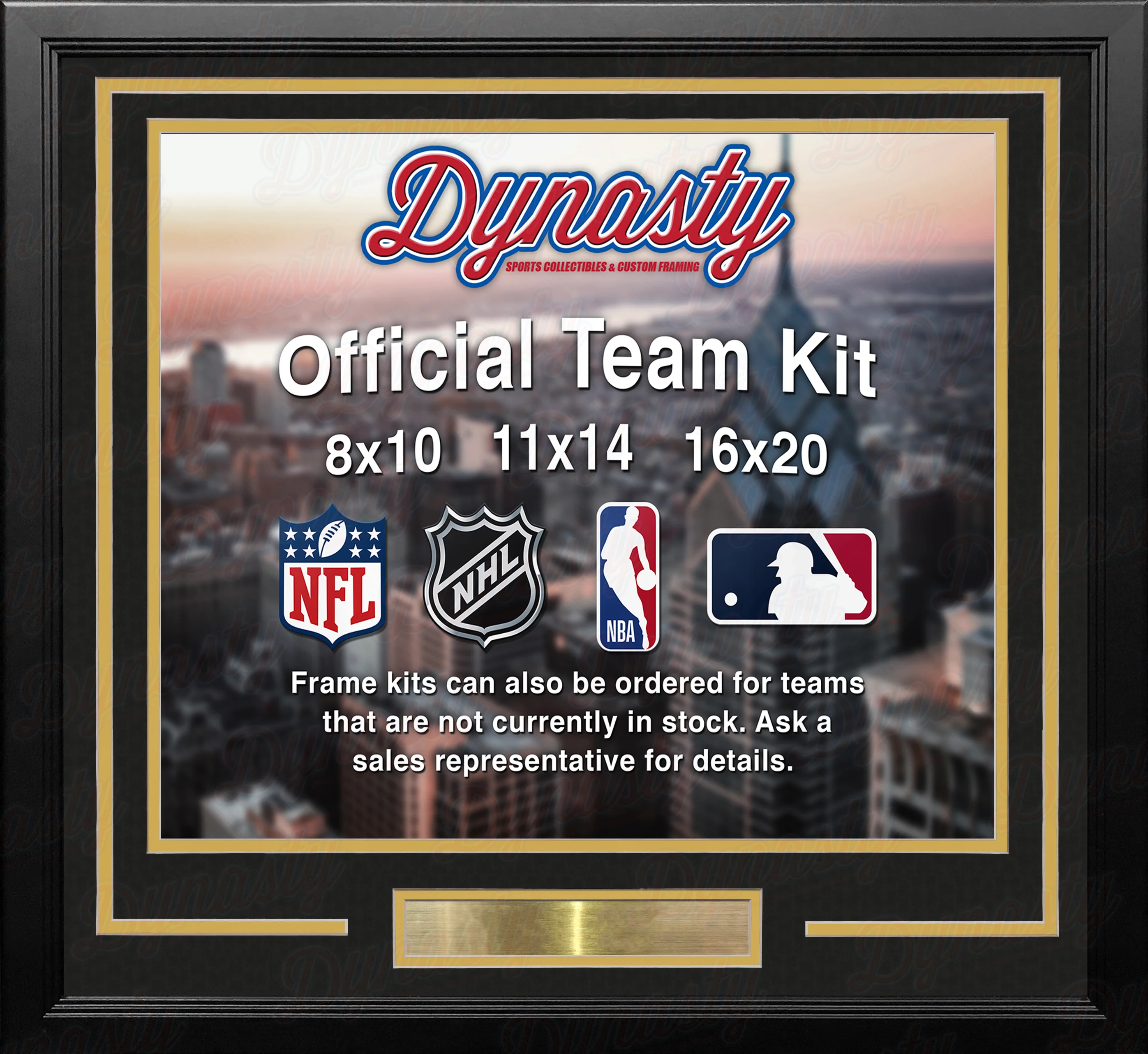 Golden State Warriors Custom NBA Basketball 8x10 Picture Frame Kit (Multiple Colors) - Image 3