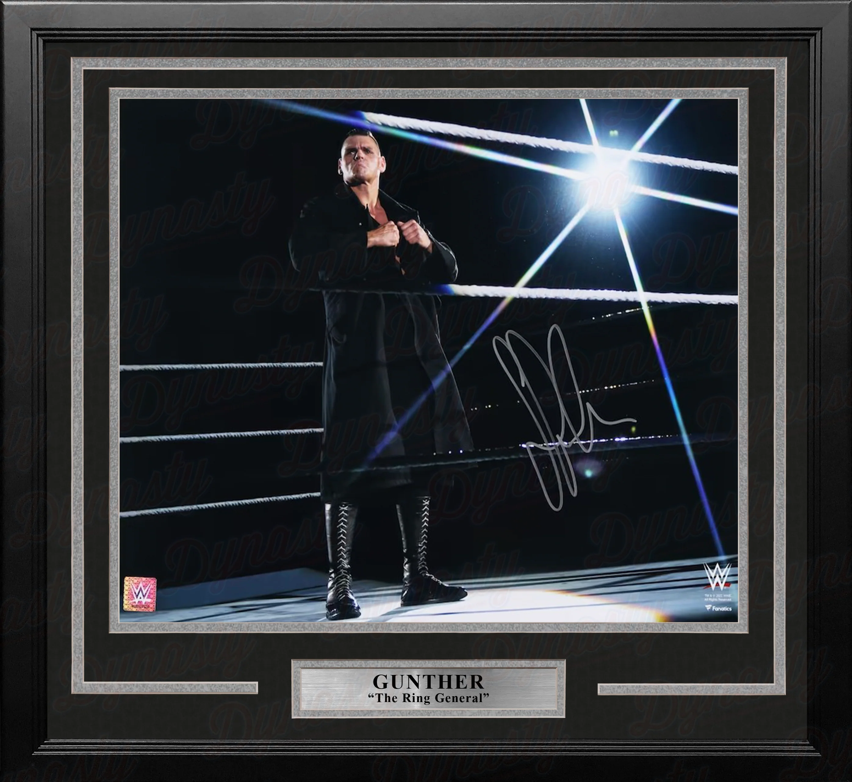 Gunther Standing in the Ring Autographed 16" x 20" Framed WWE Wrestling Photo