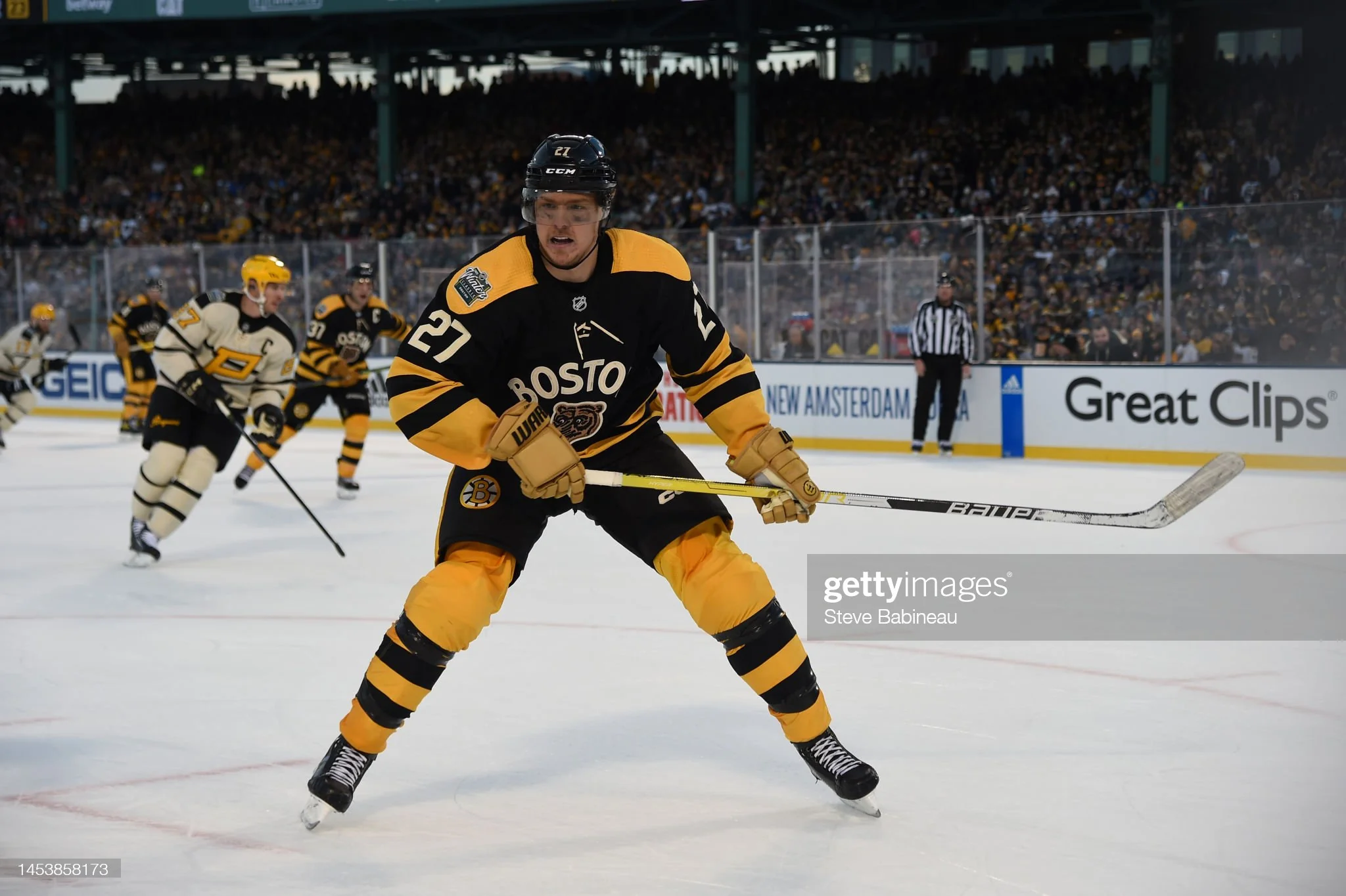 Hampus Lindholm 2023 Fenway Park Skate Winter Classic Boston Bruins Photo
