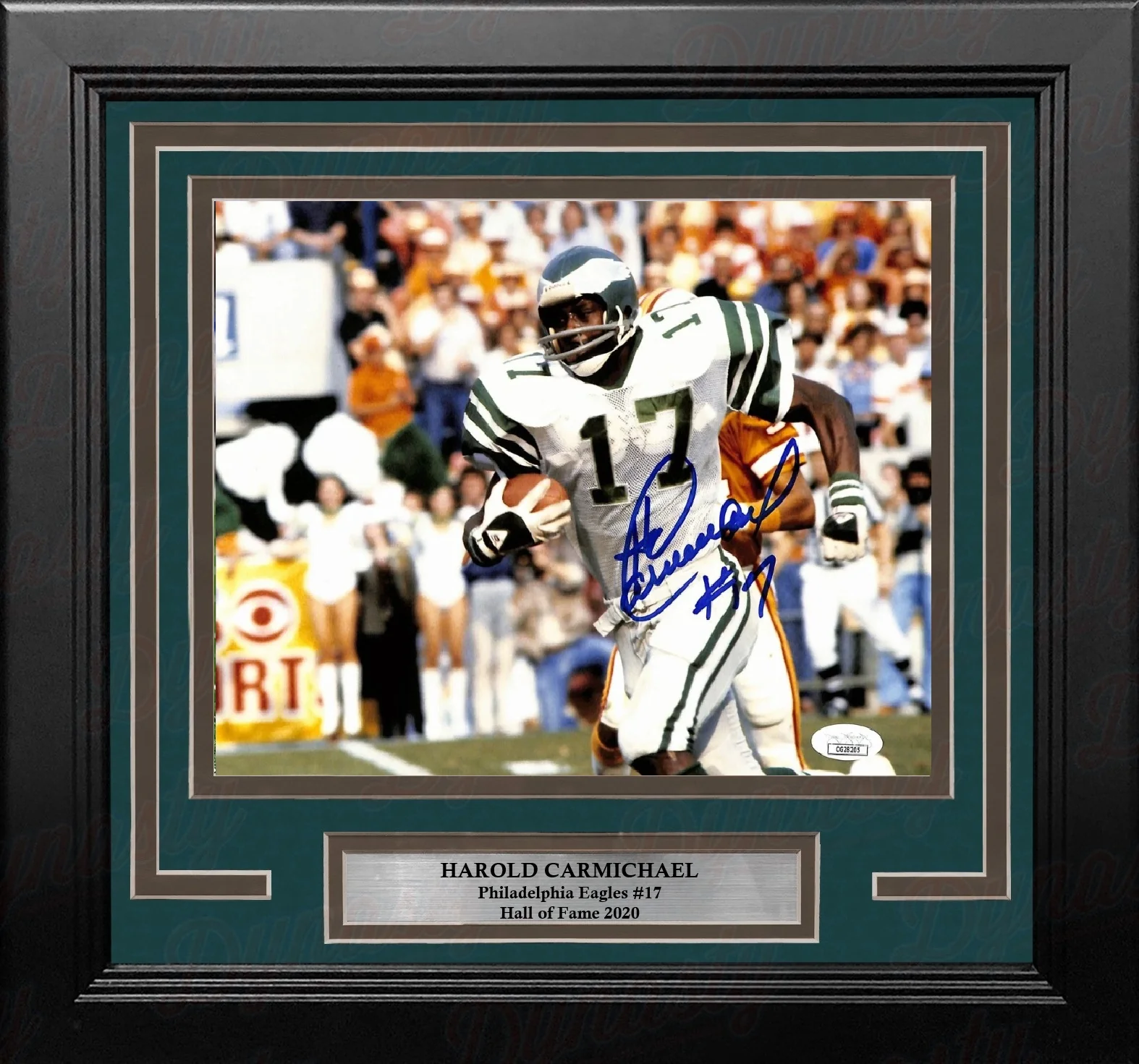 Harold Carmichael in Action Philadelphia Eagles Autographed 8" x 10" Framed Football Photo