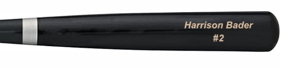 Harrison Bader Philadelphia Phillies Black Rawlings Baseball Pro Bat