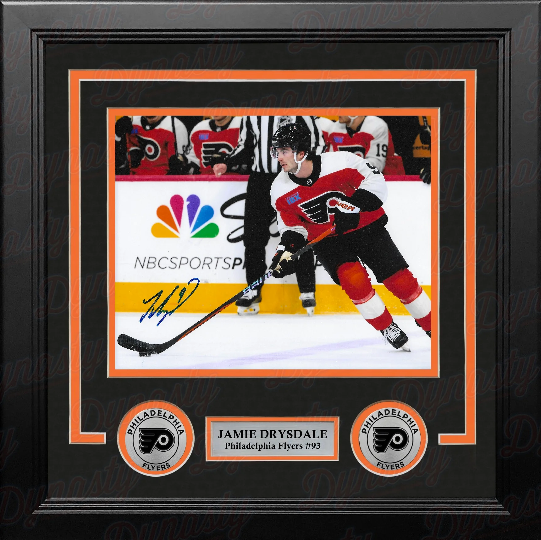 Jamie Drysdale Along the Boards Philadelphia Flyers Autographed 8" x 10" Framed Hockey Photo
