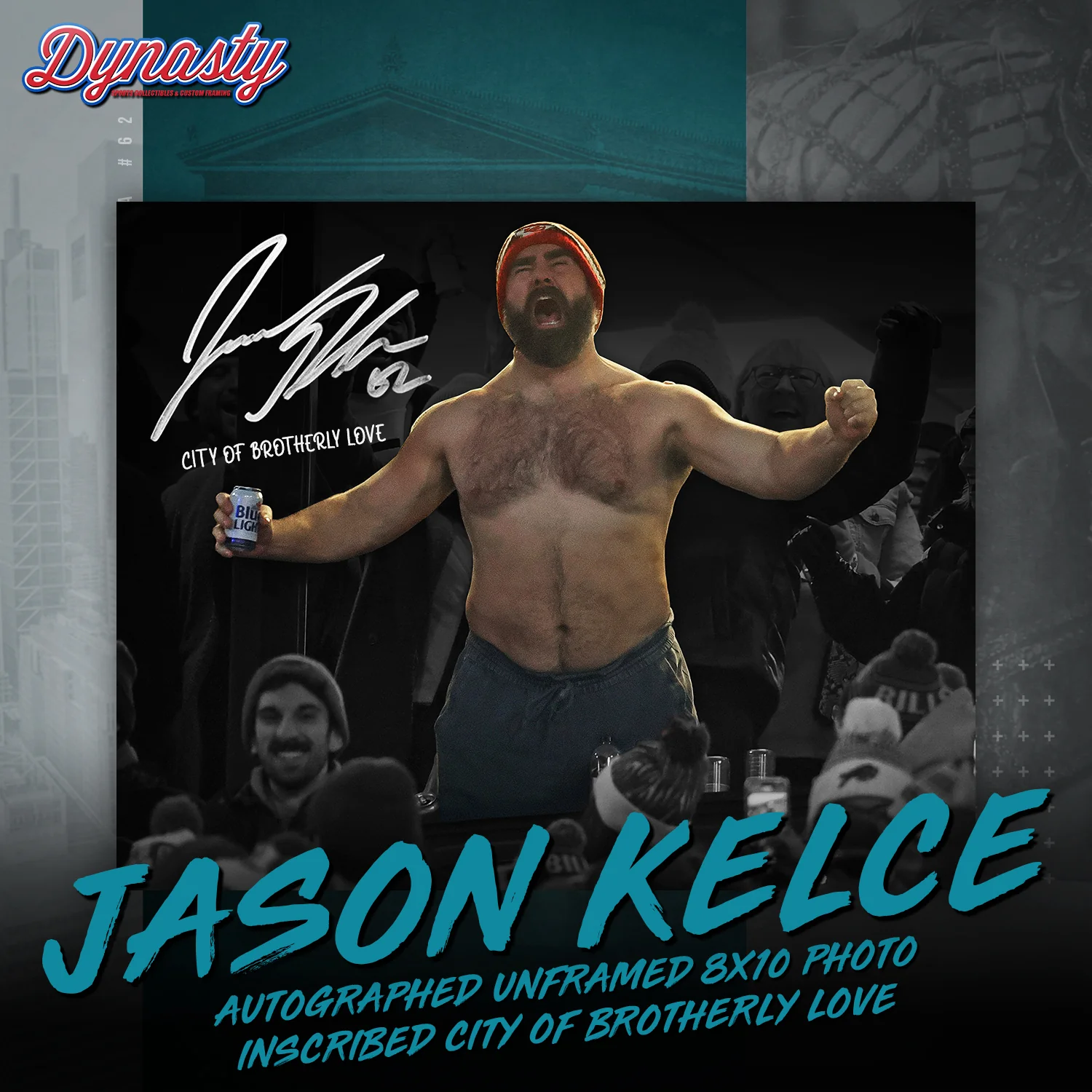 Jason Kelce Celebrates Buffalo Bills Mafia Photo | Retirement Pre-Sale Opportunity - Image 2