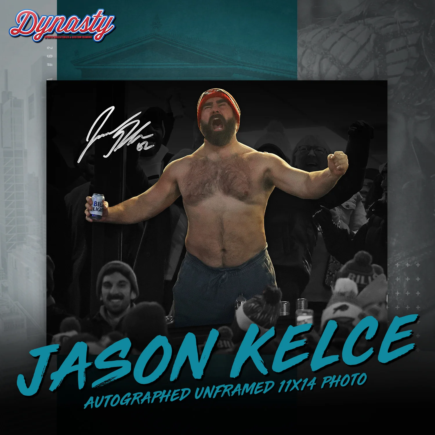 Jason Kelce Celebrates Buffalo Bills Mafia Photo | Retirement Pre-Sale Opportunity - Image 4