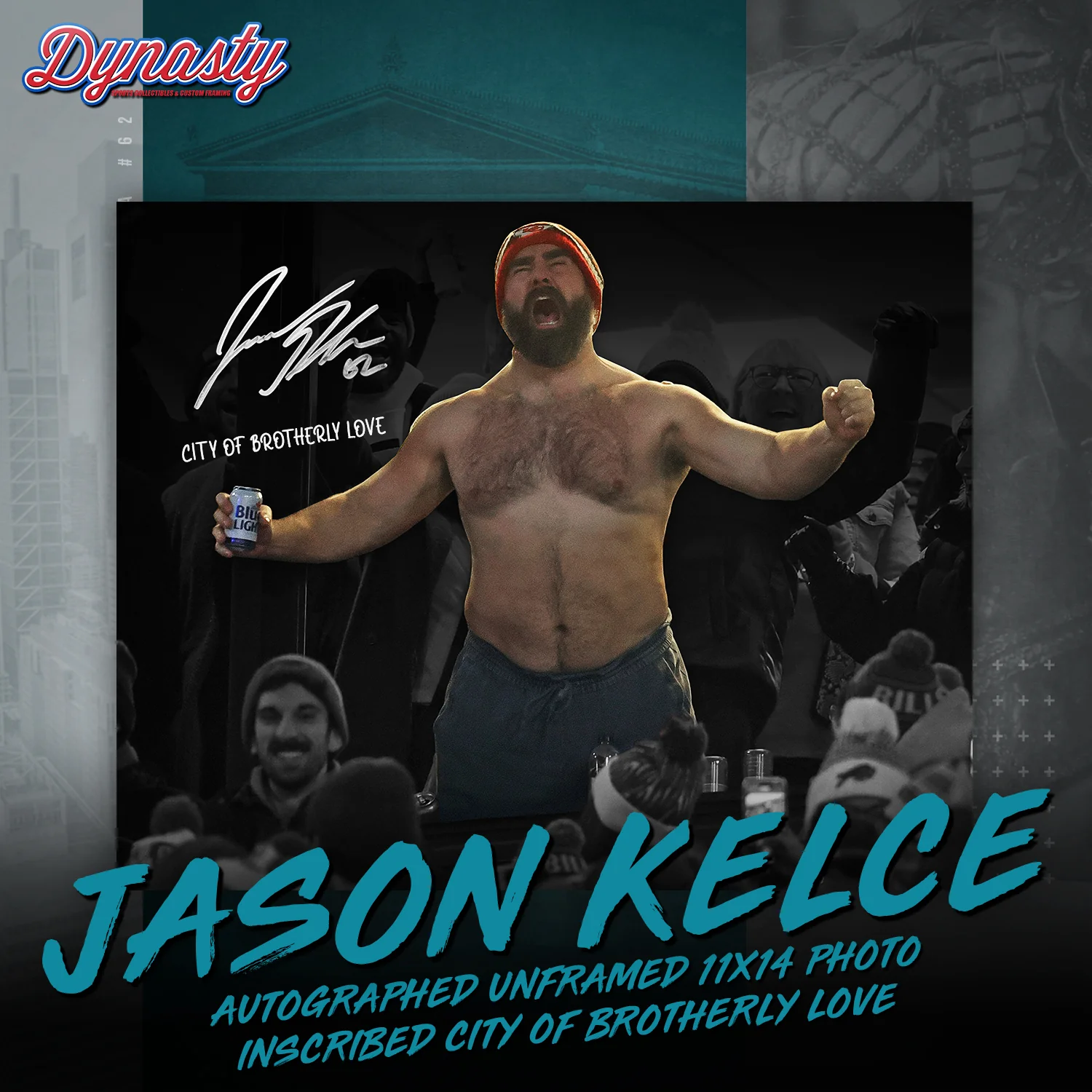 Jason Kelce Celebrates Buffalo Bills Mafia Photo | Retirement Pre-Sale Opportunity - Image 5