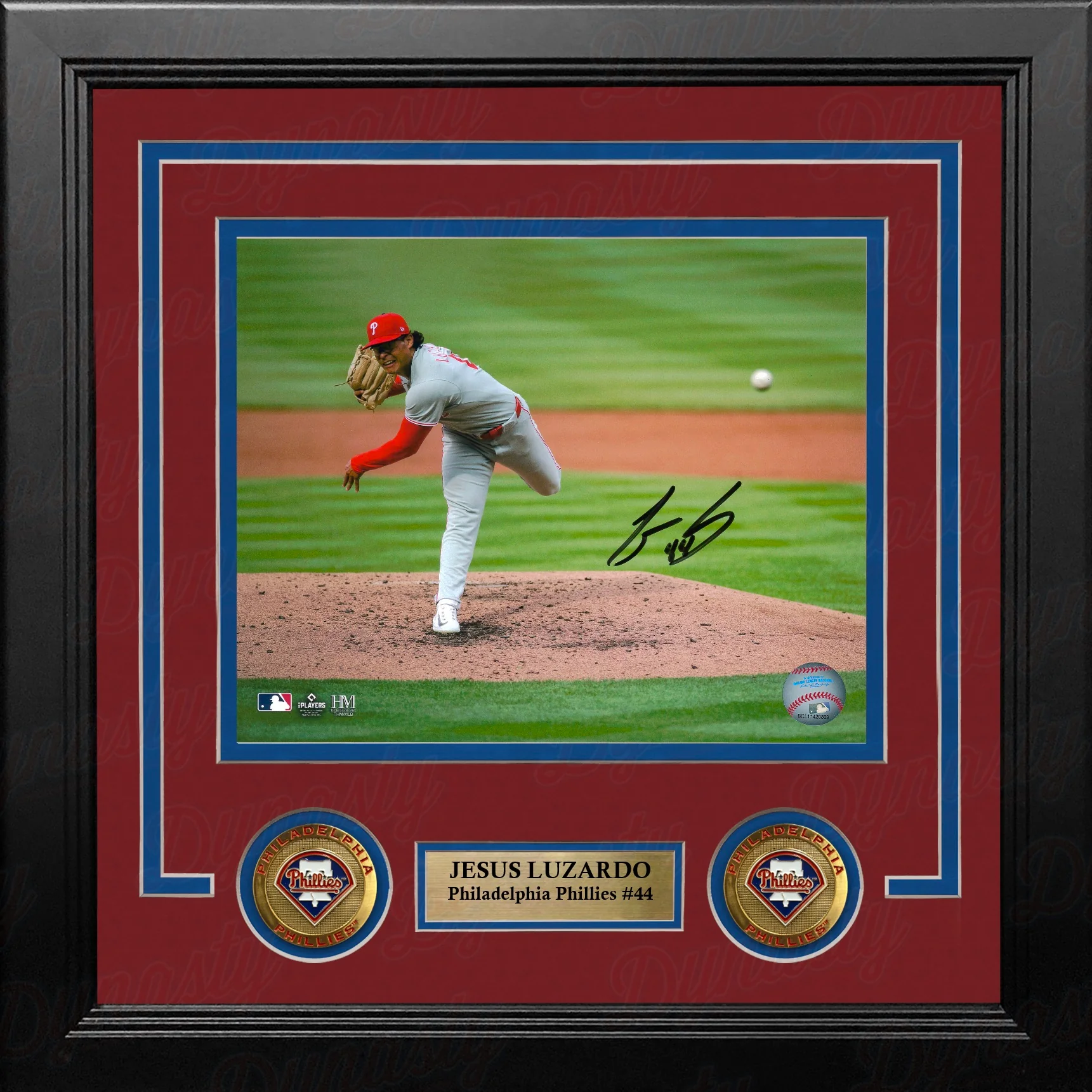 Jesus Luzardo Pitching Action Philadelphia Phillies Autographed 8" x 10" Framed Baseball Photo