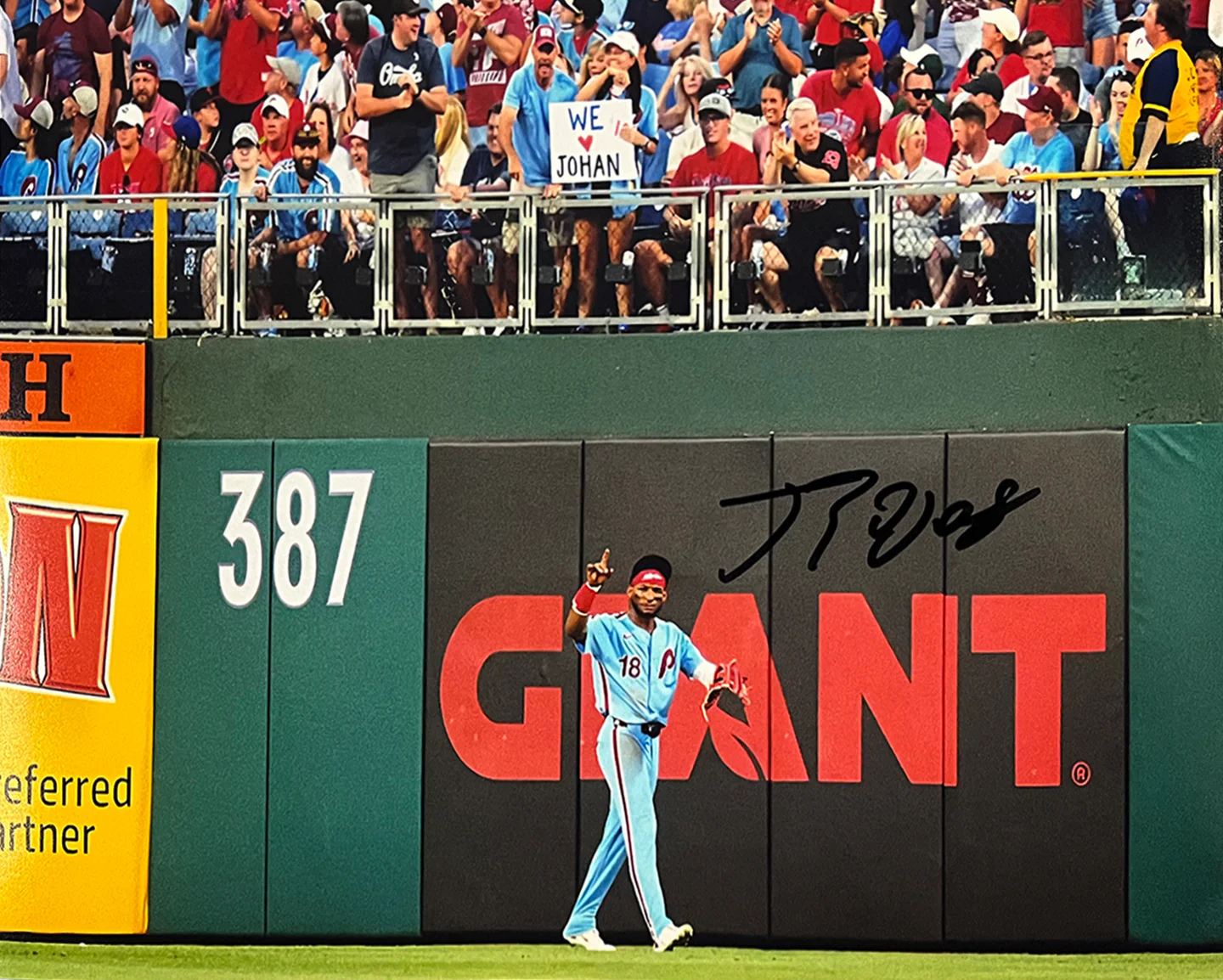 Johan Rojas Philly Love Philadelphia Phillies Autographed 8" x 10" Baseball Photo - Image 2