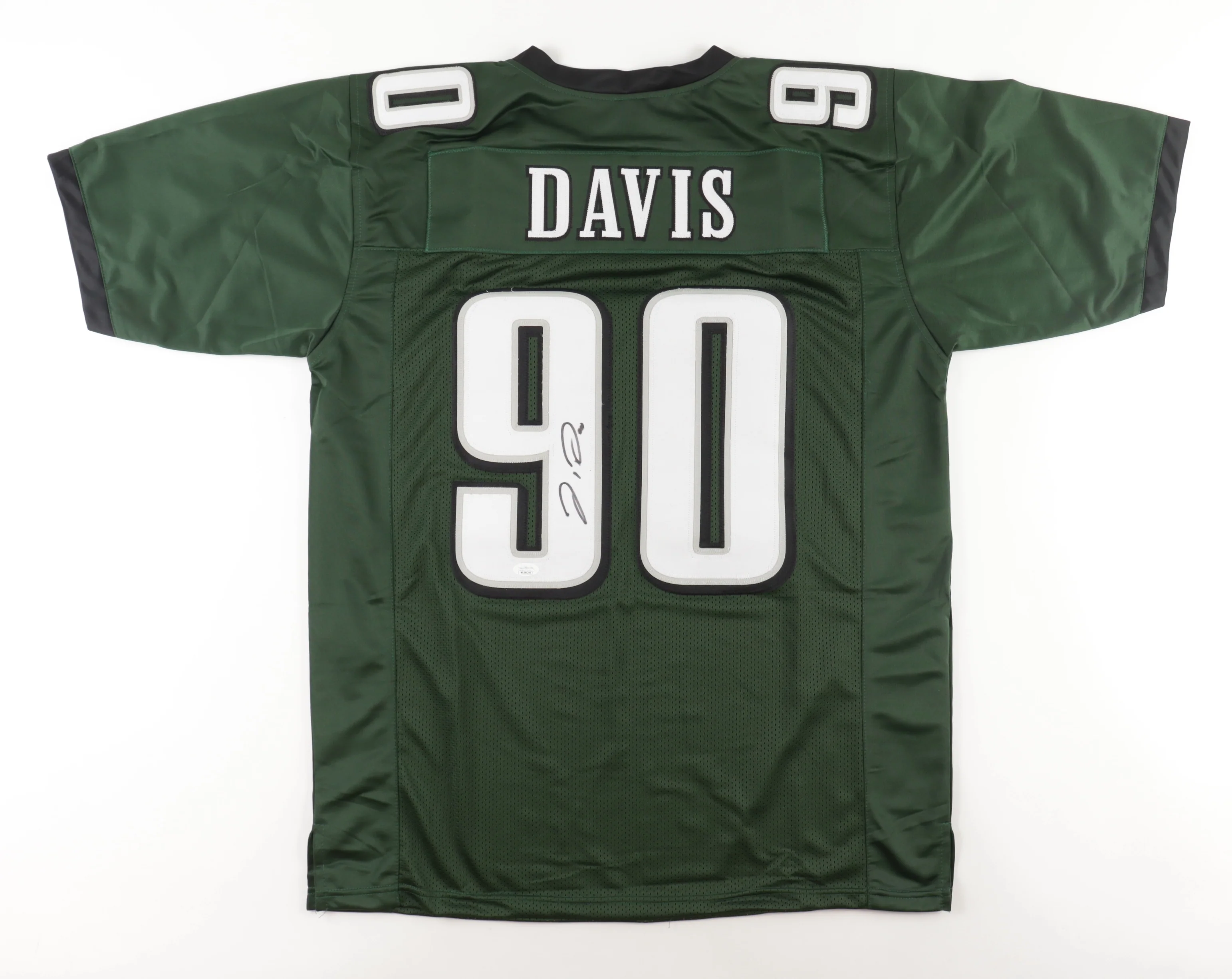 Jordan Davis Philadelphia Eagles Autographed Green Football Jersey