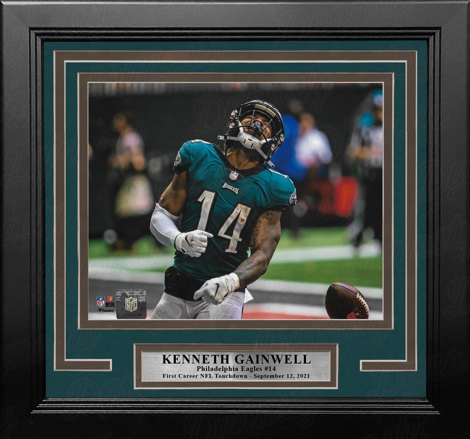 Kenneth Gainwell First NFL Touchdown Philadelphia Eagles 8" x 10" Framed Football Photo