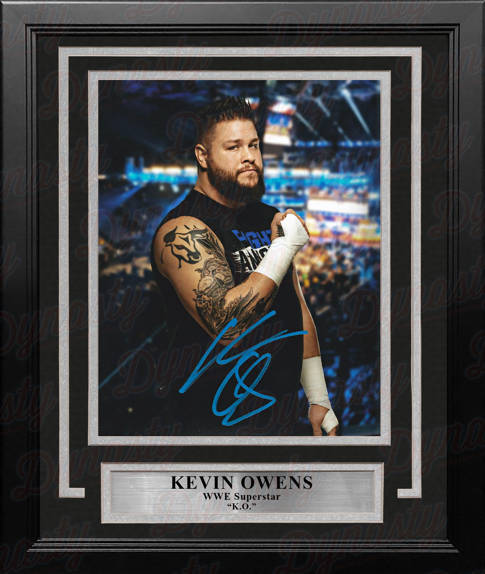 Kevin Owens Autographed WWE Wrestling Profile 8" x 10" Framed and Matted Photo