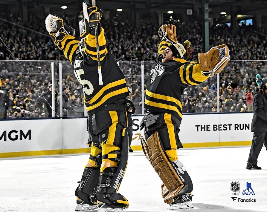 Linus Ullmark & Jeremy Swayman 2023 Winter Classic Boston Bruins 8" x 10" Hockey Photo