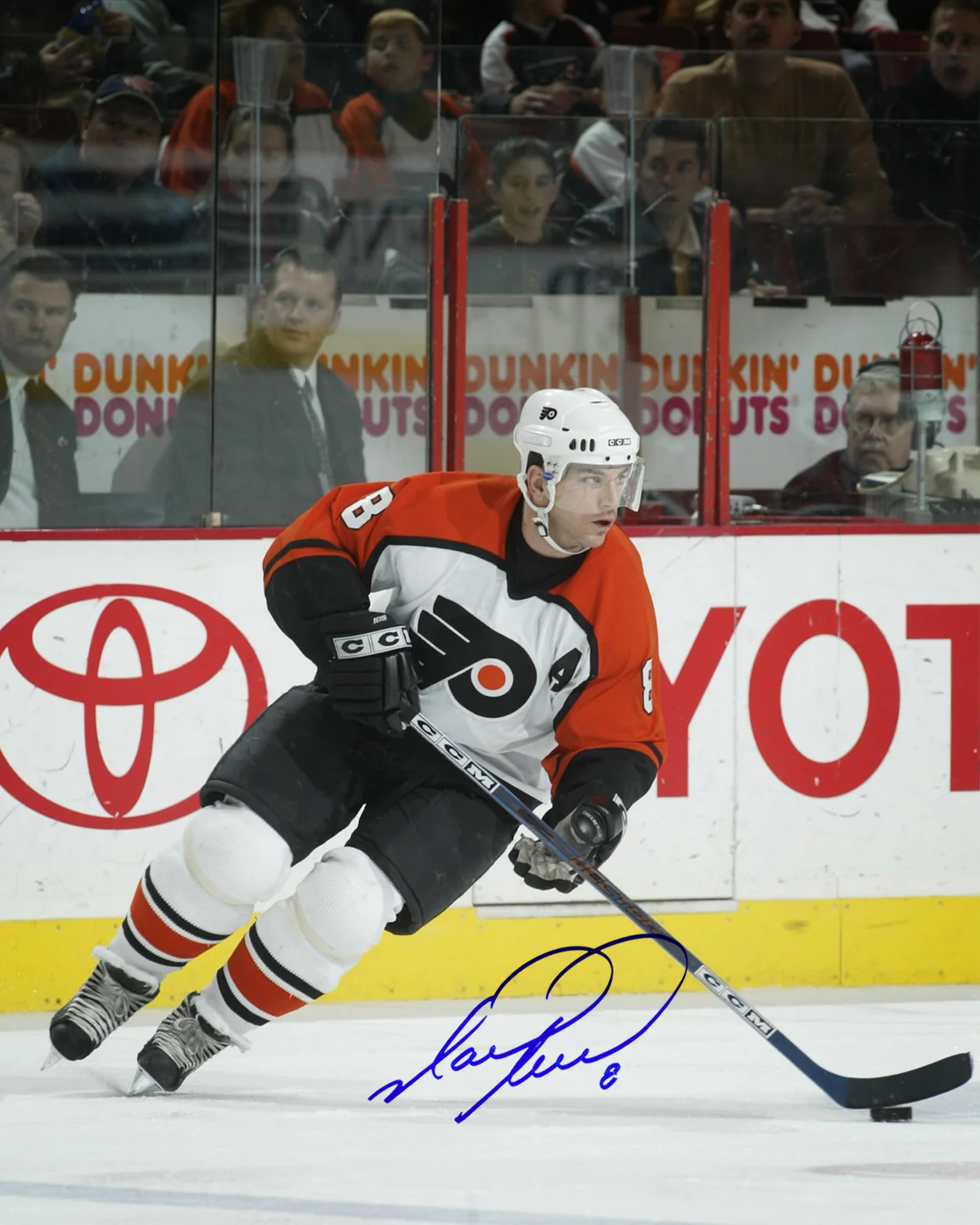 Mark Recchi in Action Philadelphia Flyers Autographed 16" x 20" Hockey Photo - Image 2