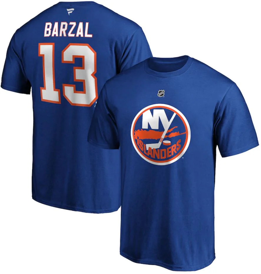 Mathew Barzal New York Islanders Authentic Player Name & Number T-Shirt - Royal