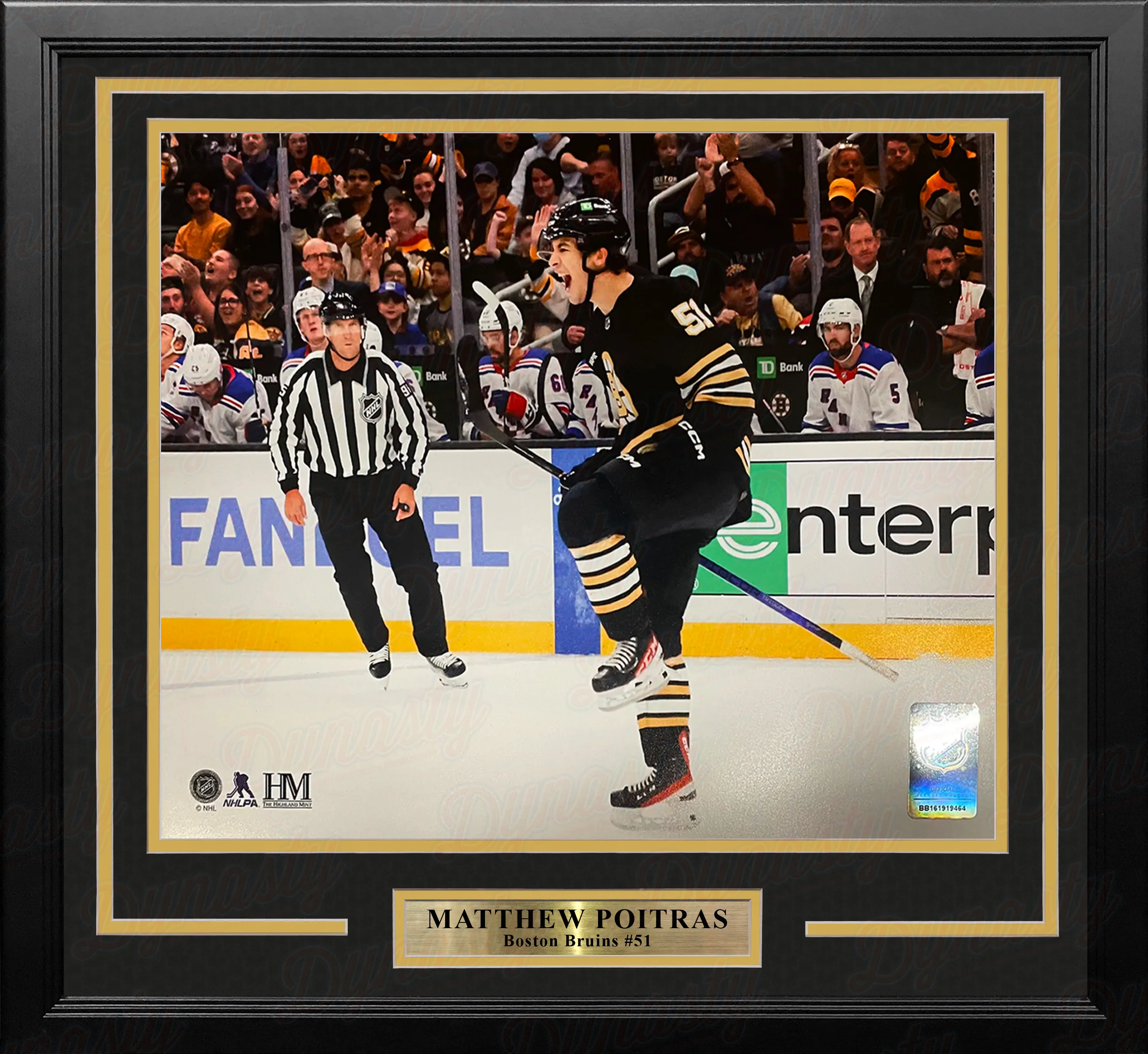 Matthew Poitras Celebration Boston Bruins 11" x 14" Framed Hockey Photo - Image 2