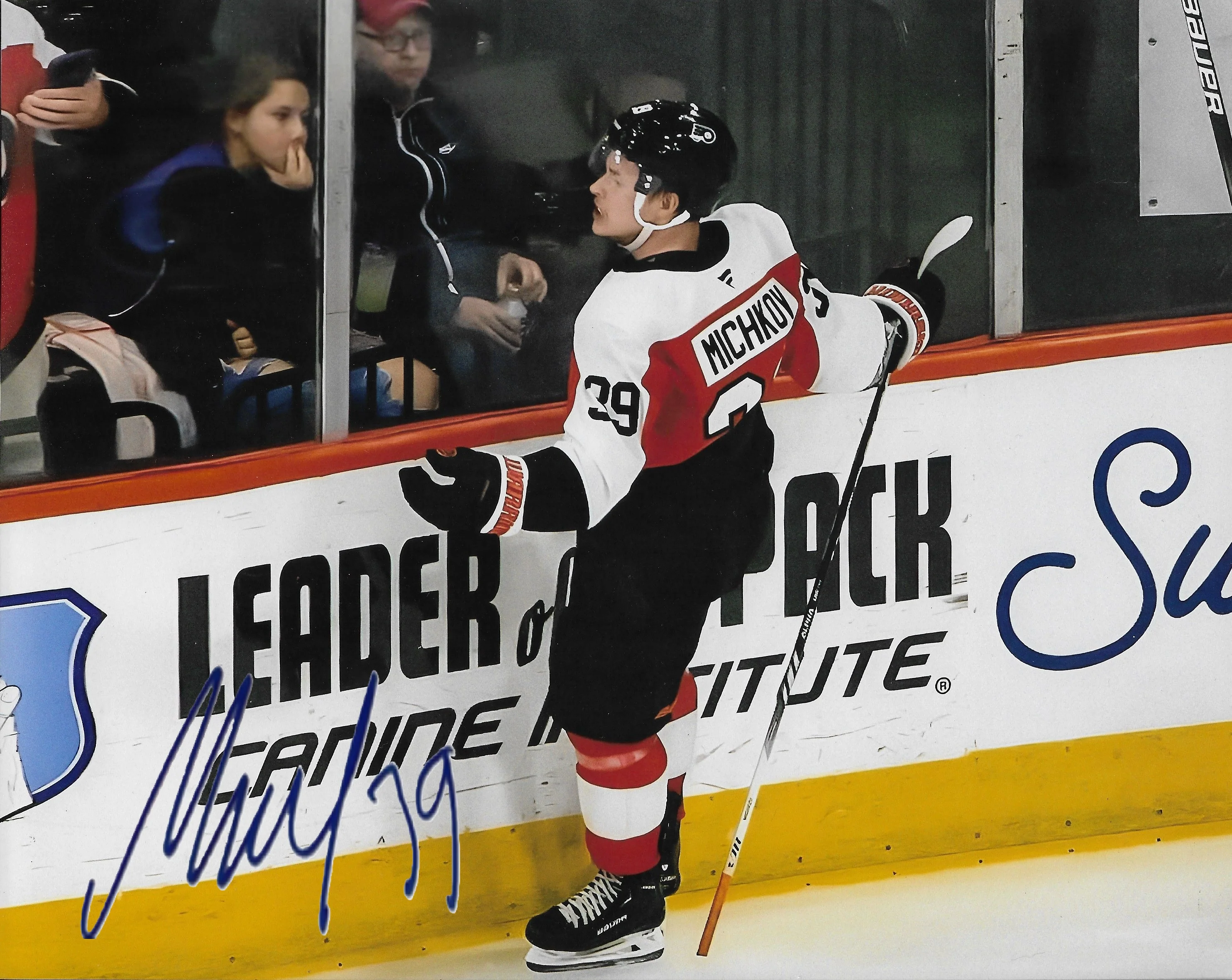 Matvei Michkov Goal Celebration Philadelphia Flyers Autographed 11" x 14" Hockey Photo