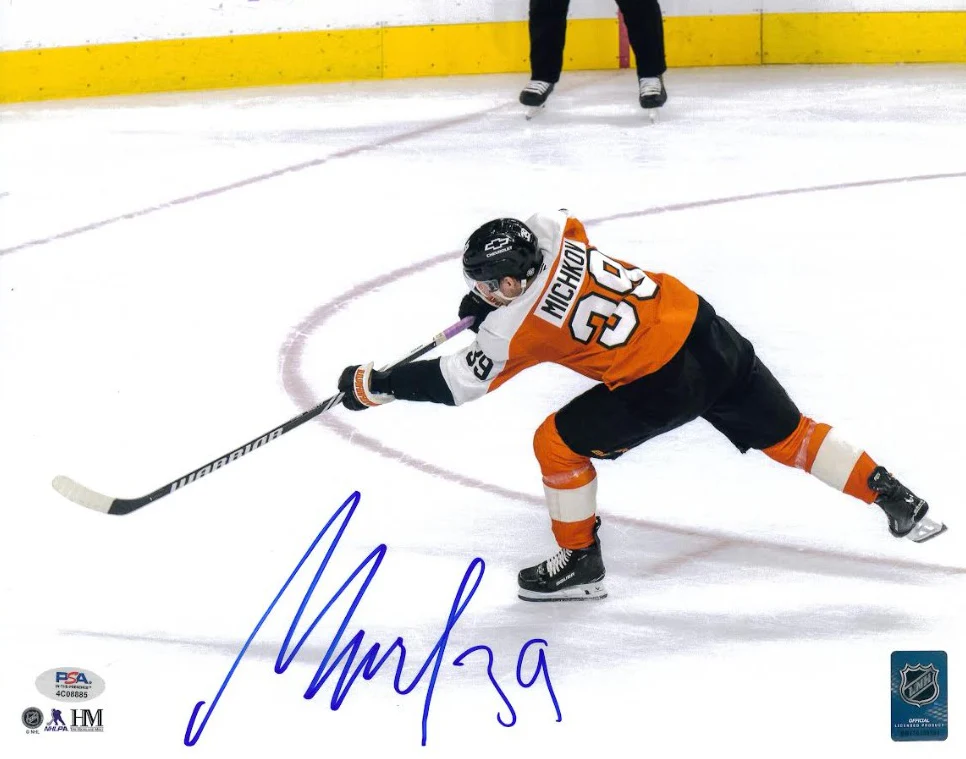 Matvei Michkov Slapshot Philadelphia Flyers Autographed 8" x 10" Hockey Photo
