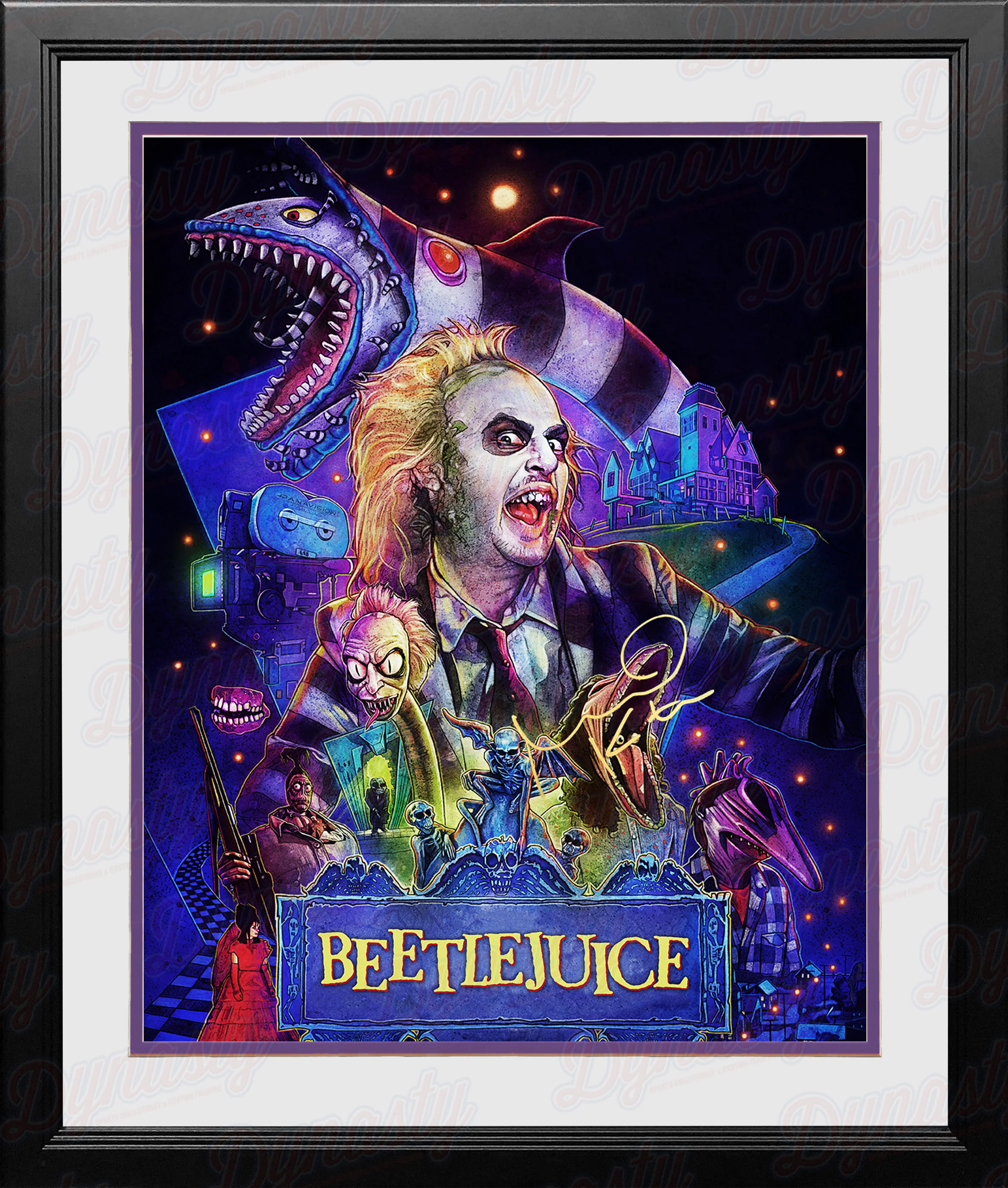 Michael Keaton Framed Autographed 16x20 Photo Collage "Beetlejuice" - Image 2