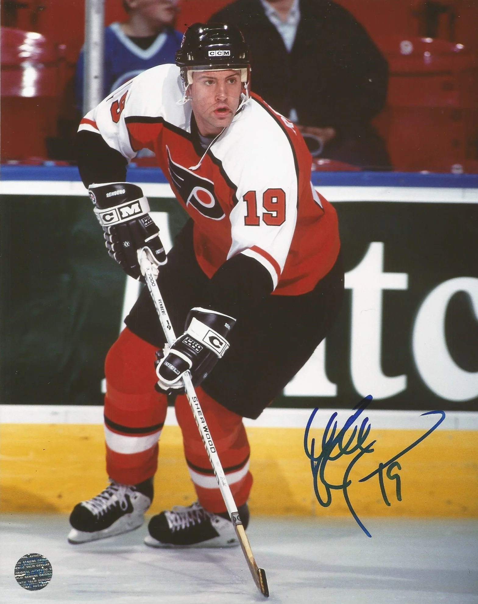 Mikael Renberg Skating Autographed Philadelphia Flyers 11" x 14" Hockey Photo