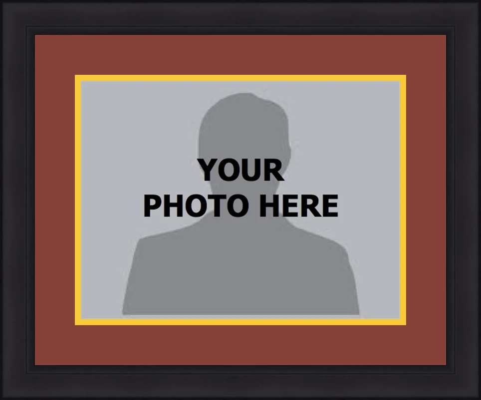 NBA Basketball Photo Picture Frame Kit - Cleveland Cavaliers (Wine Red Matting, Yellow Trim)