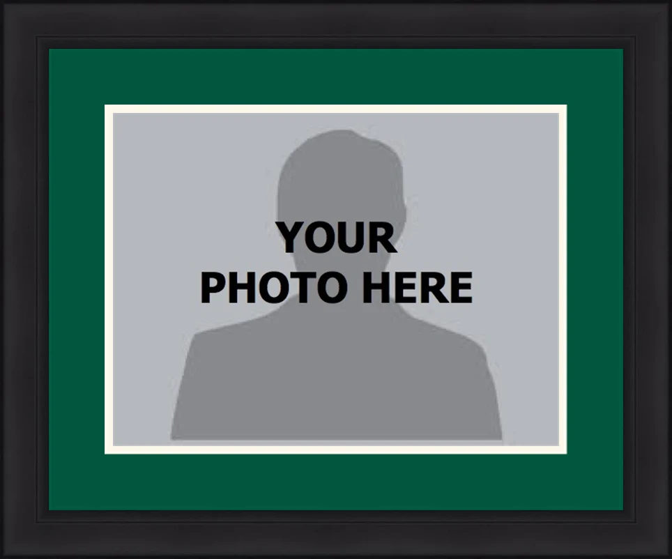 NBA Basketball Photo Picture Frame Kit - Dallas Mavericks (Green Matting, White Trim)