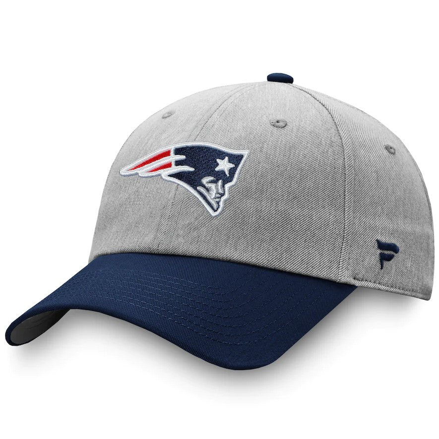 New England Patriots Two-Tone Snapback Hat - Heathered Gray/Navy