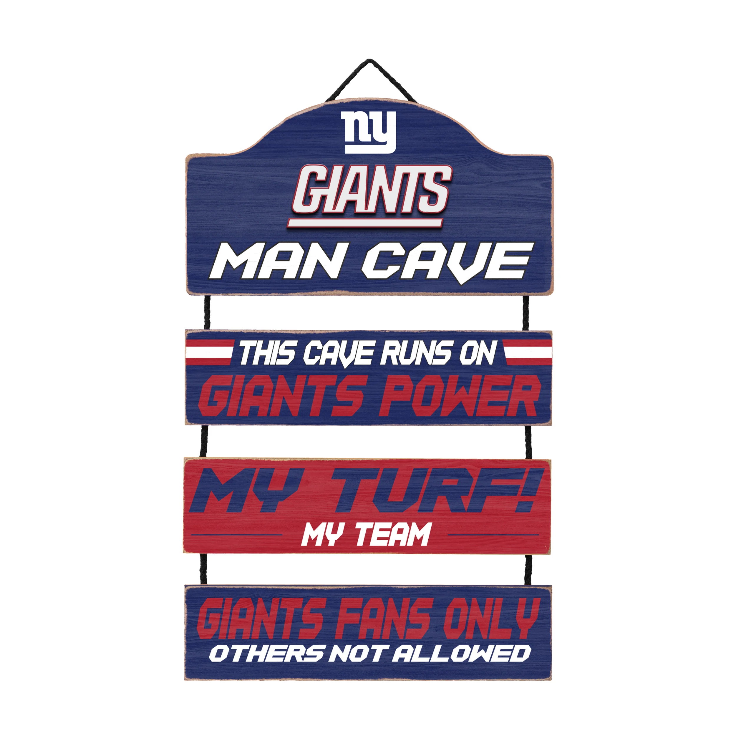 New York Giants Wooden Man Cave Sign