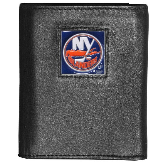New York Islanders FineGrain Leather Tri-Fold Wallet