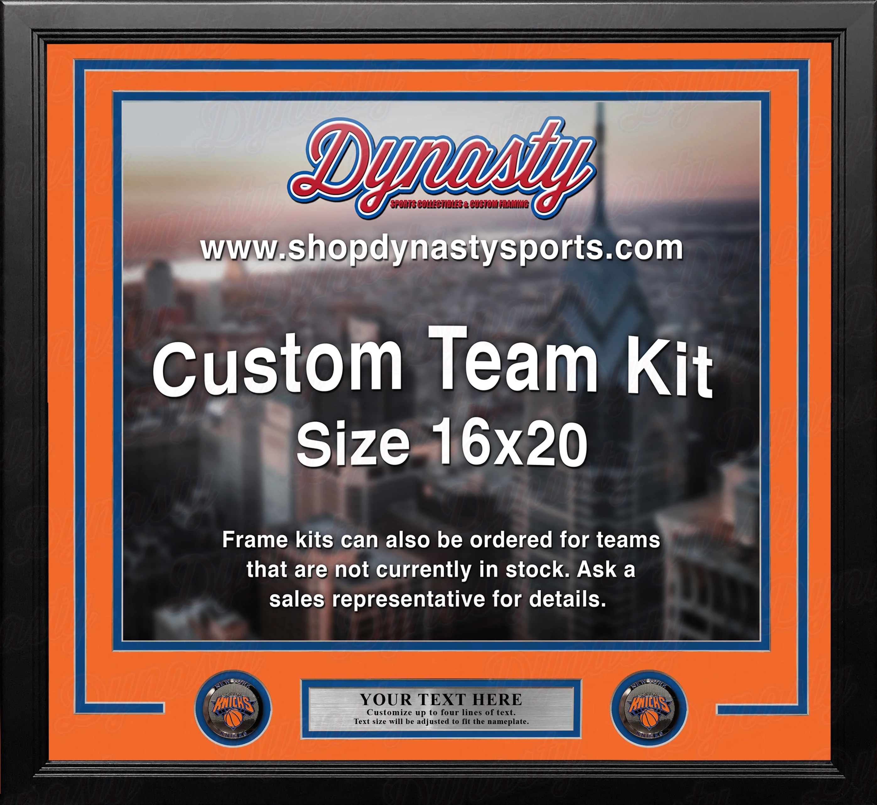 New York Knicks Custom NBA Basketball 16x20 Picture Frame Kit (Multiple Colors) - Image 2