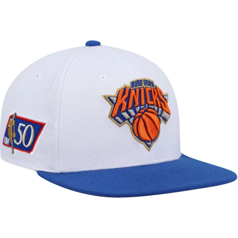 New York Knicks Mitchell & Ness 50th Anniversary Hardwood Classics Snapback Hat - Image 2